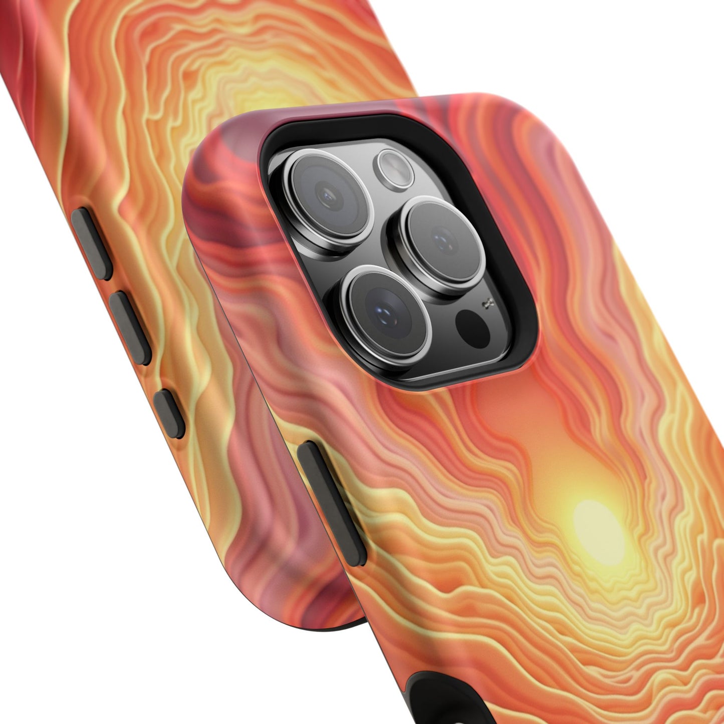 Golden Glow iPhone Case - Sunset Landscape Design, Aesthetic Gift Idea
