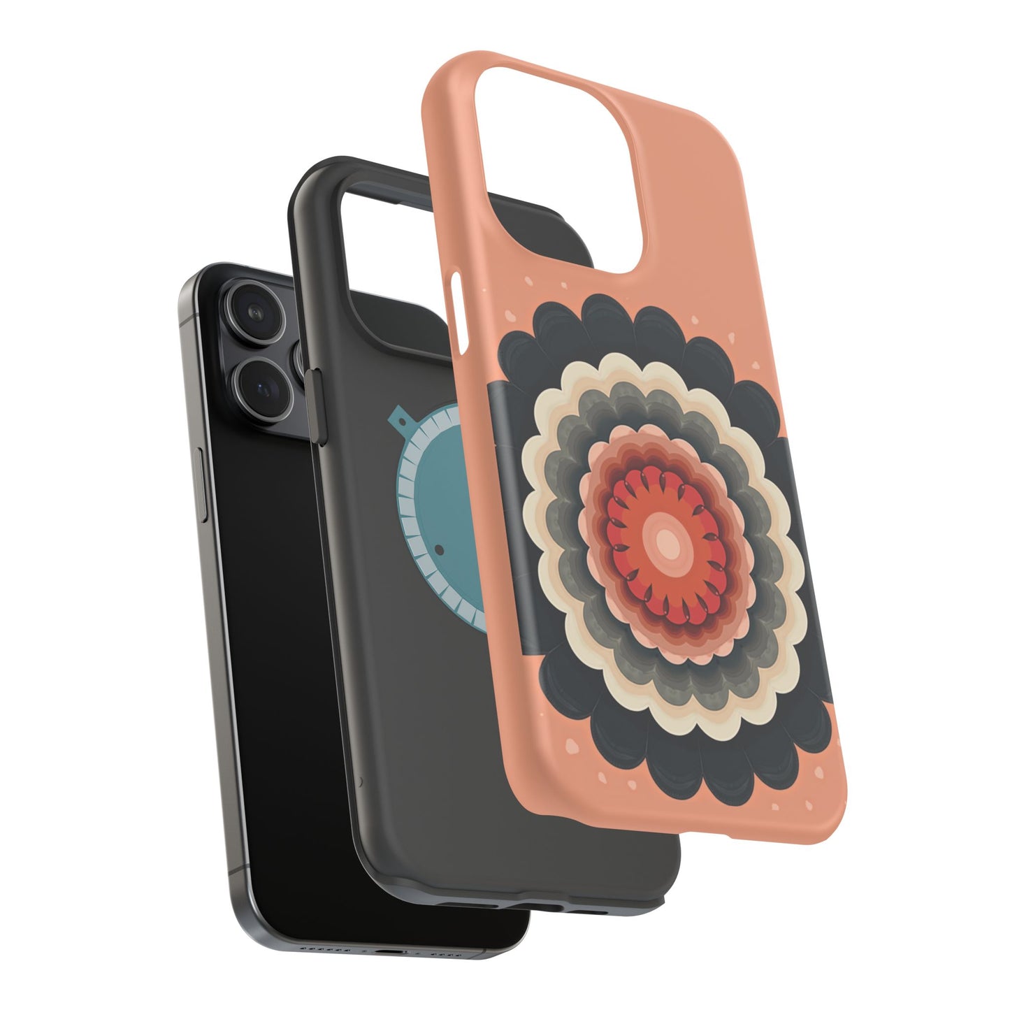 Earth Tone Mandala iPhone Case - Bohemian Floral Design, Aesthetic Gift Idea