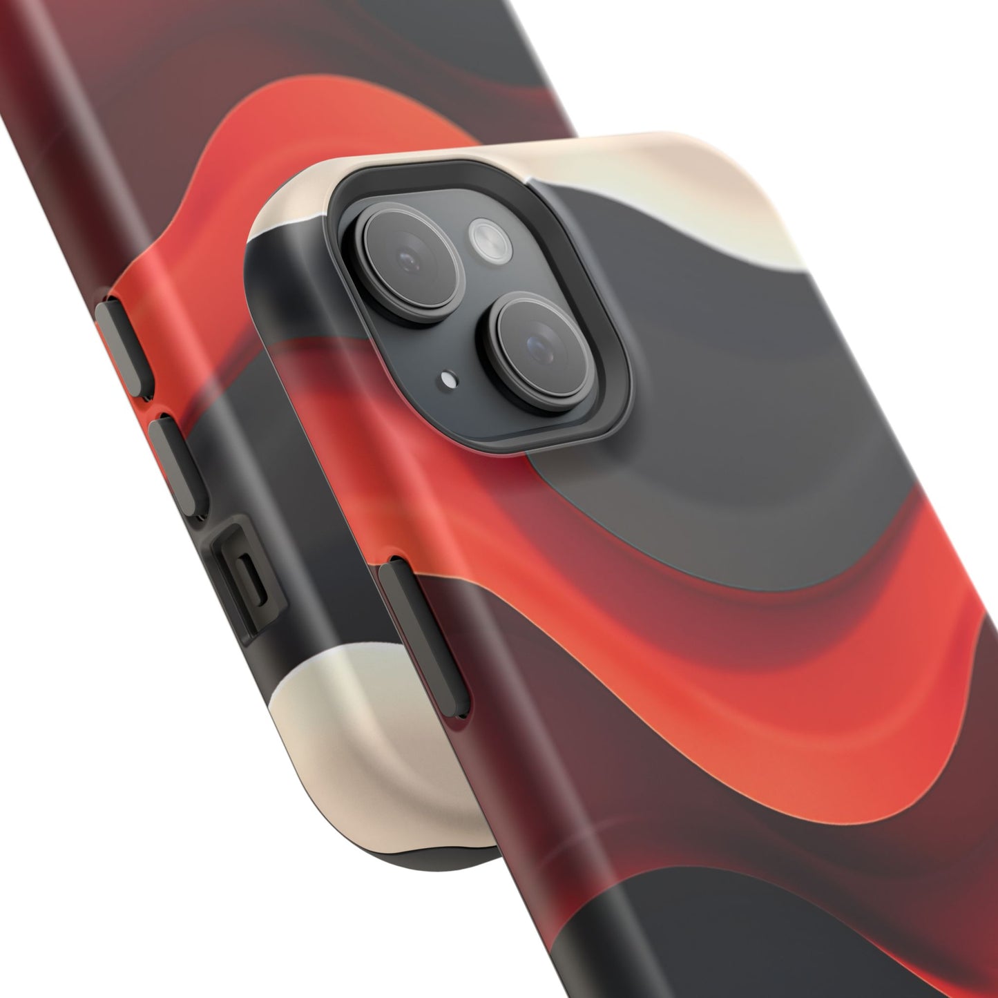 Red Wave Phone Case - Abstract Aesthetic iPhone Case | Modern Art Design | Gifts for Her | Dramatic Crimson Style