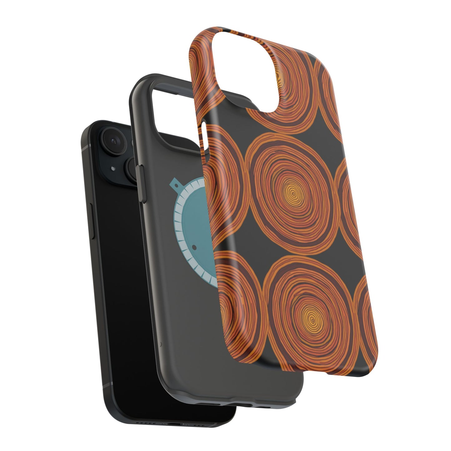 Rustic Swirl iPhone Case - Boho Wood Grain Pattern - Aesthetic Phone Accessories