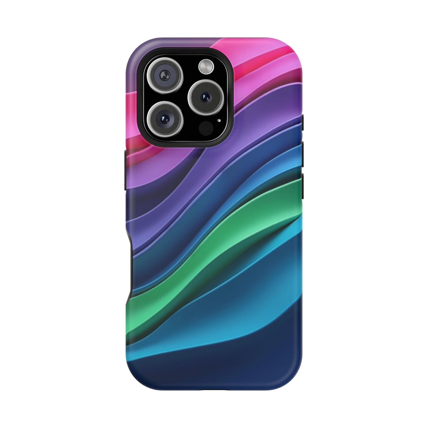 Rainbow Wave Phone Case - Colorful Abstract Design | Aesthetic iPhone Case | Trendy Gifts for Her | Vivid Gradient Art