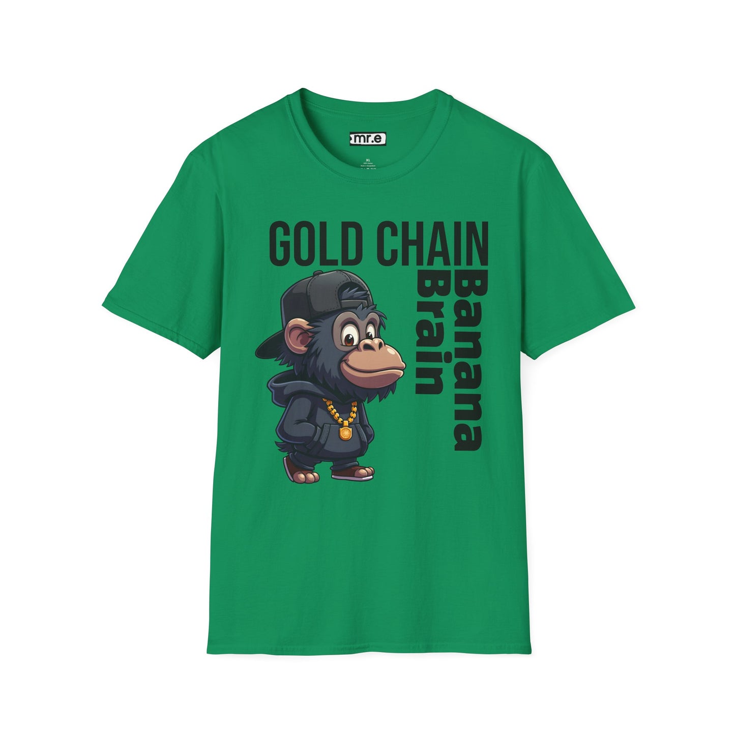 Gold Chain Banana Brain β Funny Hip-Hop Chimp T-Shirt