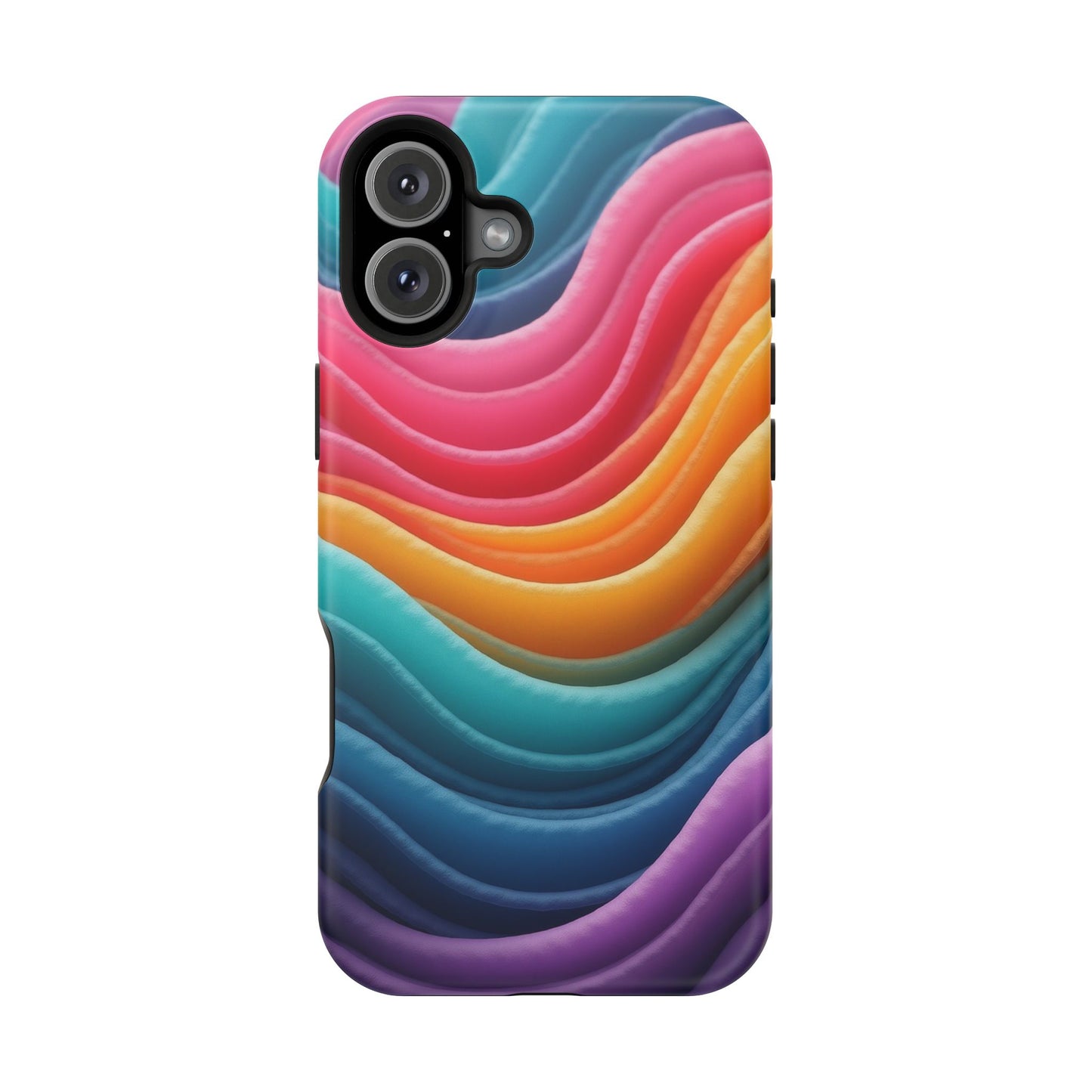 Colorful Wave Phone Case - Aesthetic iPhone Case, Pride Gift Idea, Trendy Summer Accessory