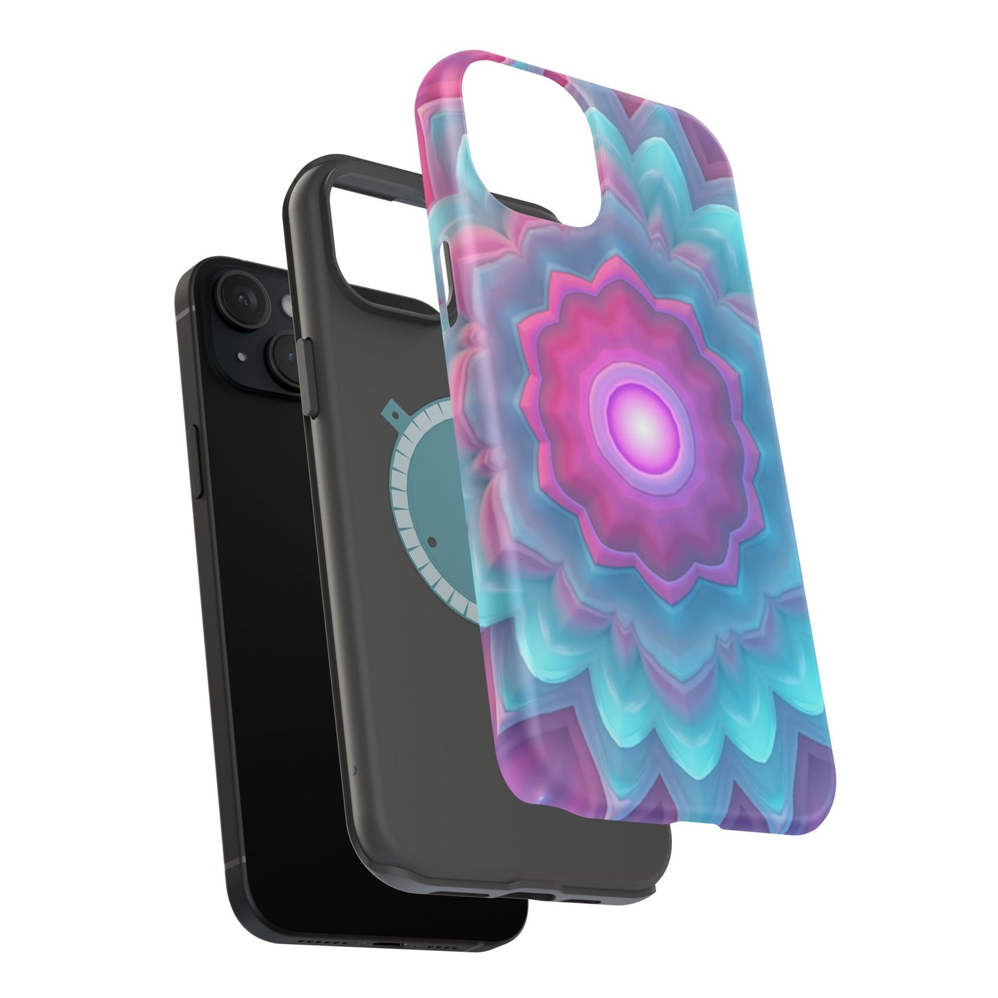 Cosmic Bloom iPhone Case - Galaxy Floral Design, Aesthetic Gift Idea
