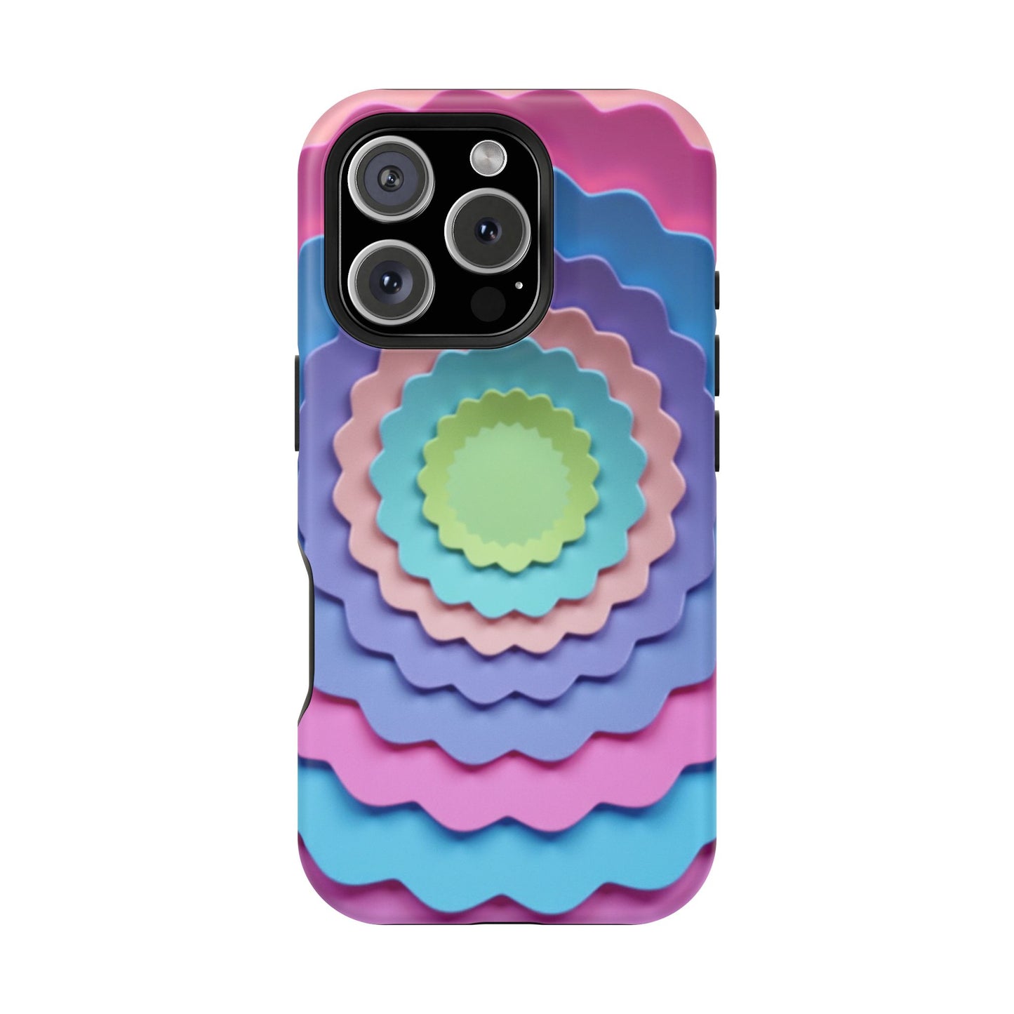 Layered Bloom iPhone Case - Pastel Flower Design, Cute Aesthetic Gift Idea