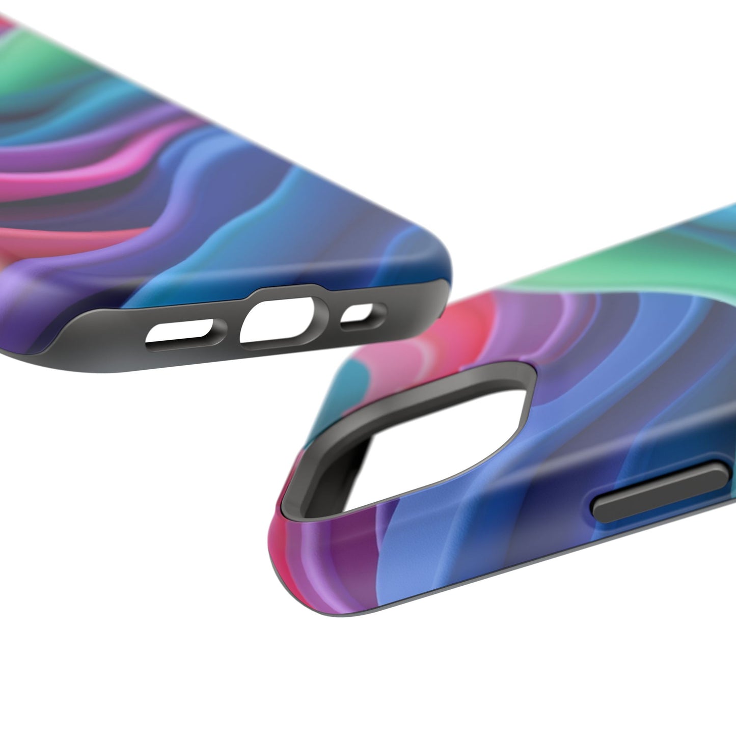 Oceanic Serenity iPhone Case - Abstract Wave Design, Calming Aesthetic Gift Idea