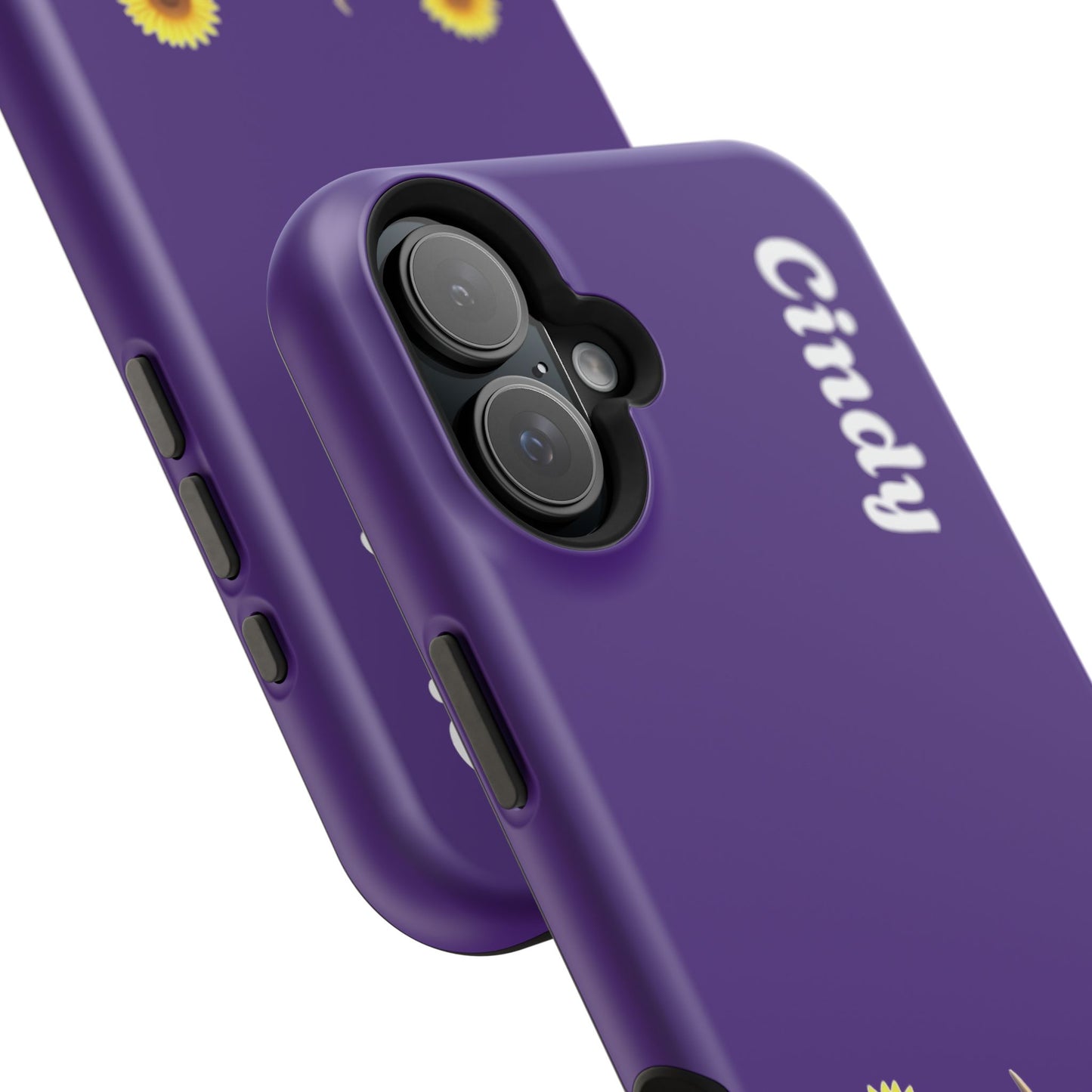 Personalized Purple Highland Cow Phone Case - Custom Name Farm Animal Gift | Cute Purple iPhone Cases for Women & Girls