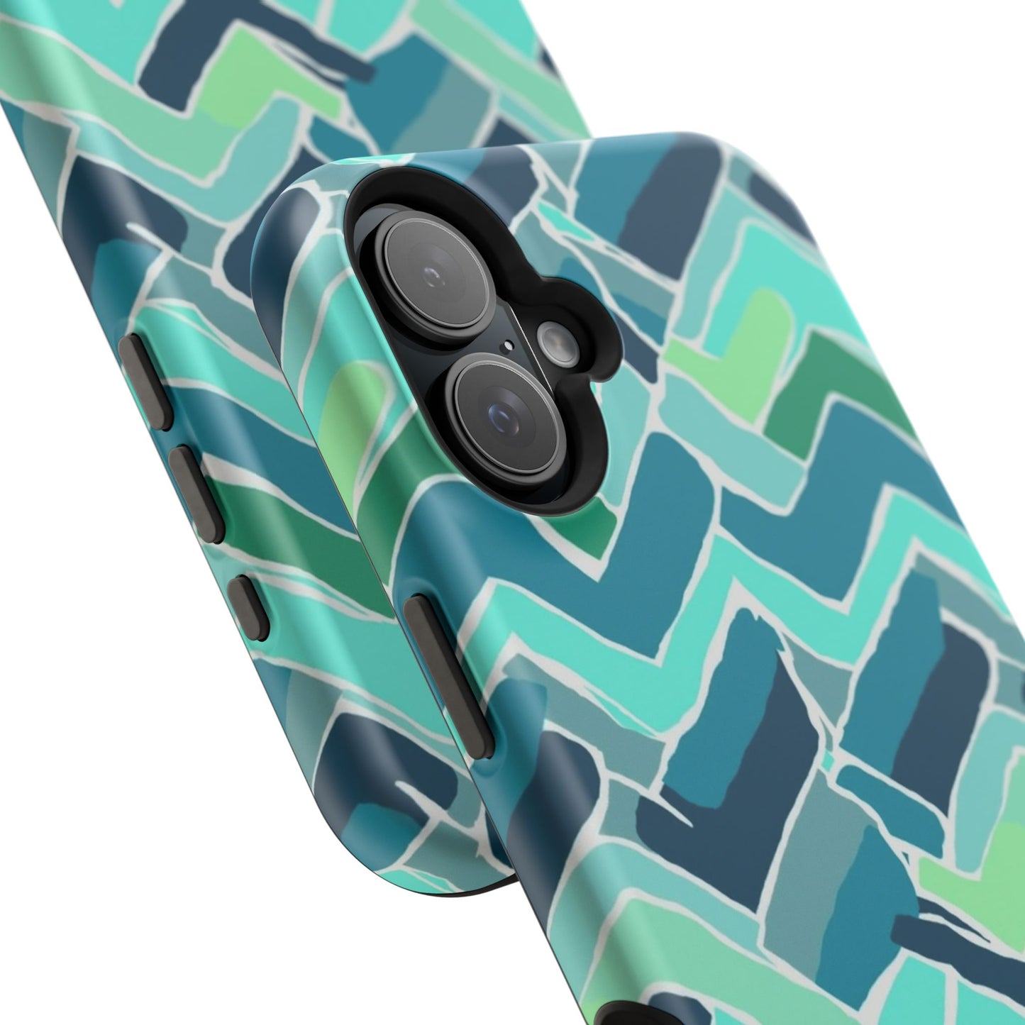 Watercolor Chevron Phone Case β Aesthetic Soft Pastel Phone Cover for iPhone | Unique Artistic Design with Floral Accents