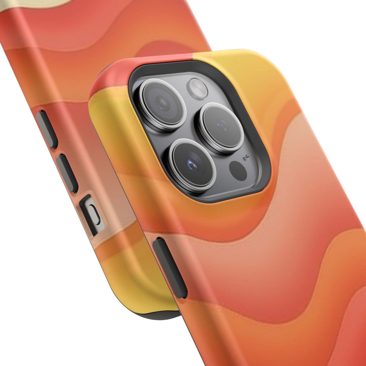 Sunset Waves Phone Case - Aesthetic Orange & Yellow Gift | Retro Summer Vibes Cases