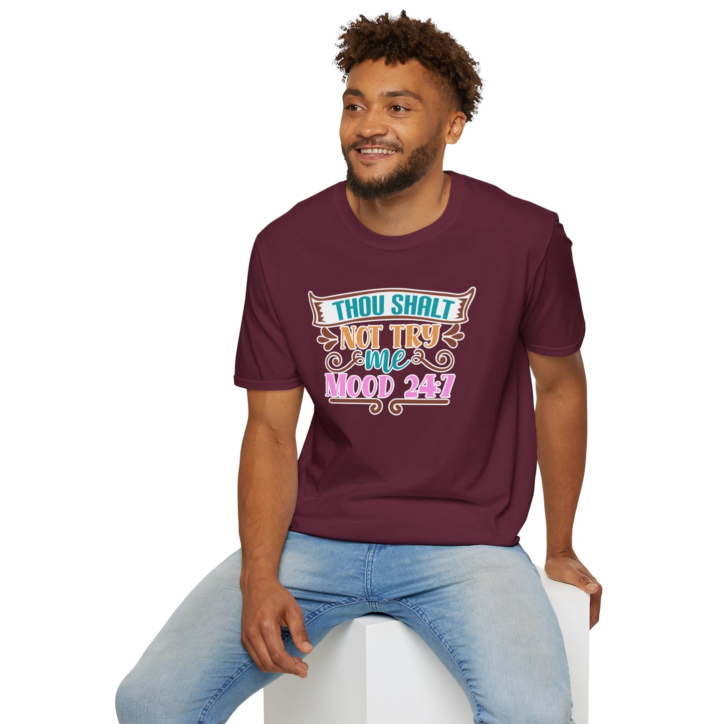 "Thou Shalt Not Try Me – Mood 24/7" Sassy & Stylish T-Shirt – Edgy Humor Tee for When You’re Done With Drama