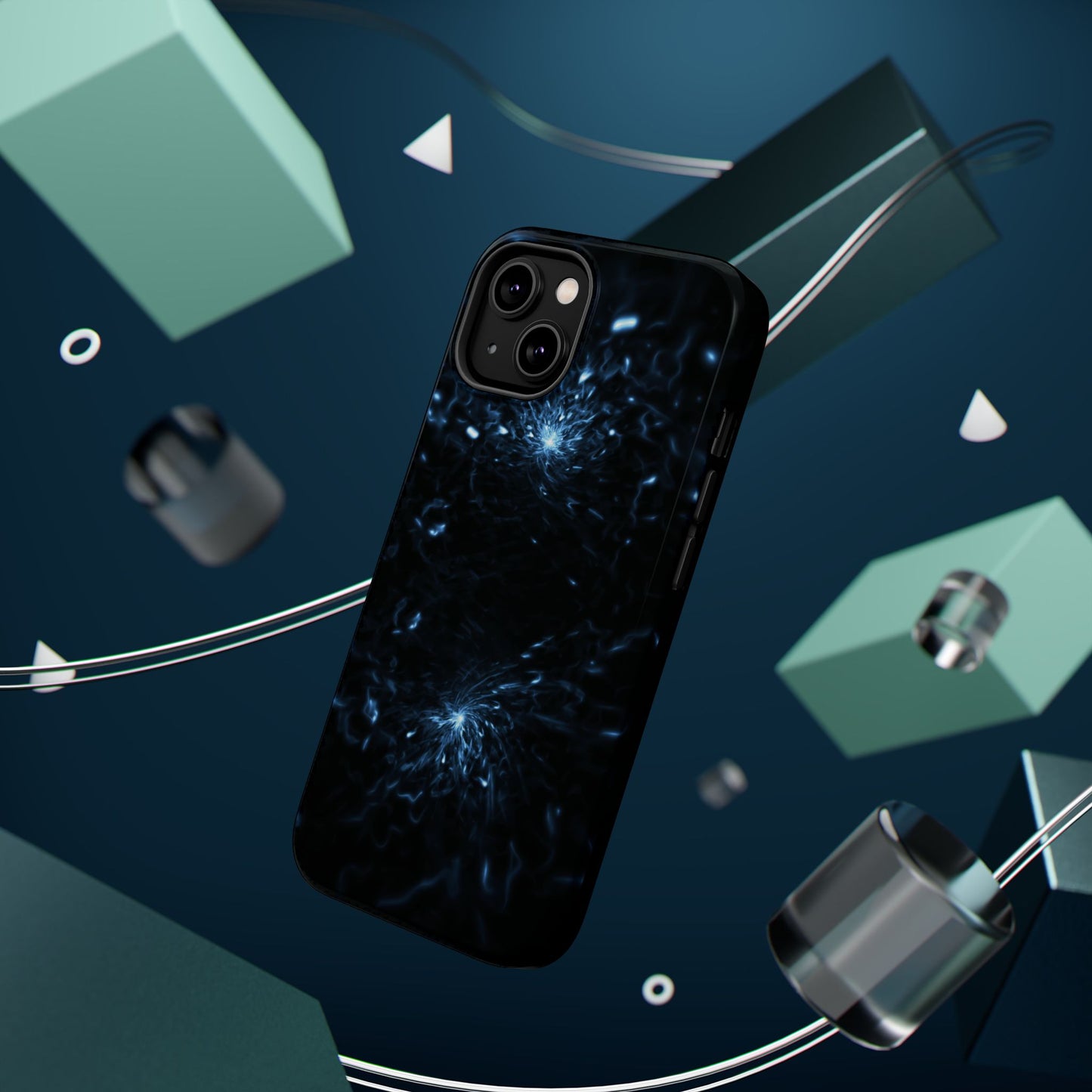 Galaxy Phone Case - Aesthetic iPhone Case | Blue Abstract Energy Design | Gifts for Him/Her | Sci-Fi Tech Vibes