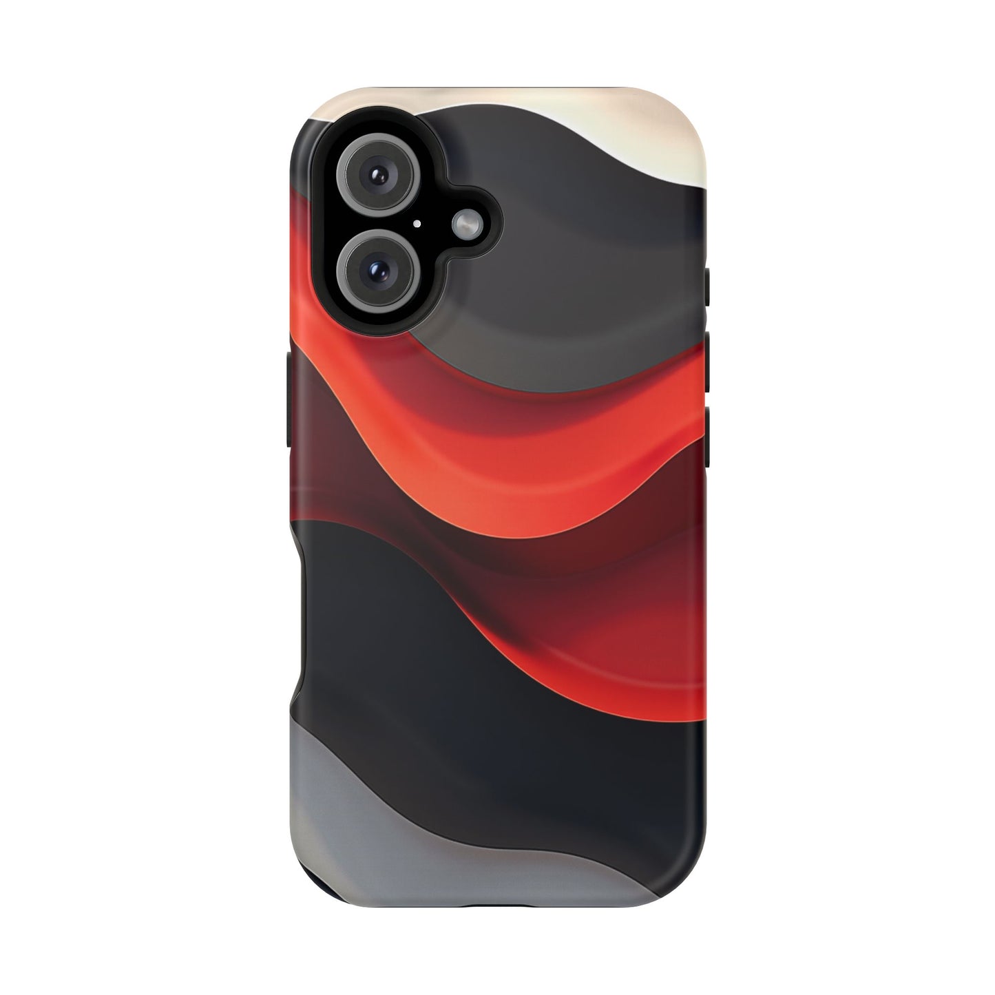 Red Wave Phone Case - Abstract Aesthetic iPhone Case | Modern Art Design | Gifts for Her | Dramatic Crimson Style