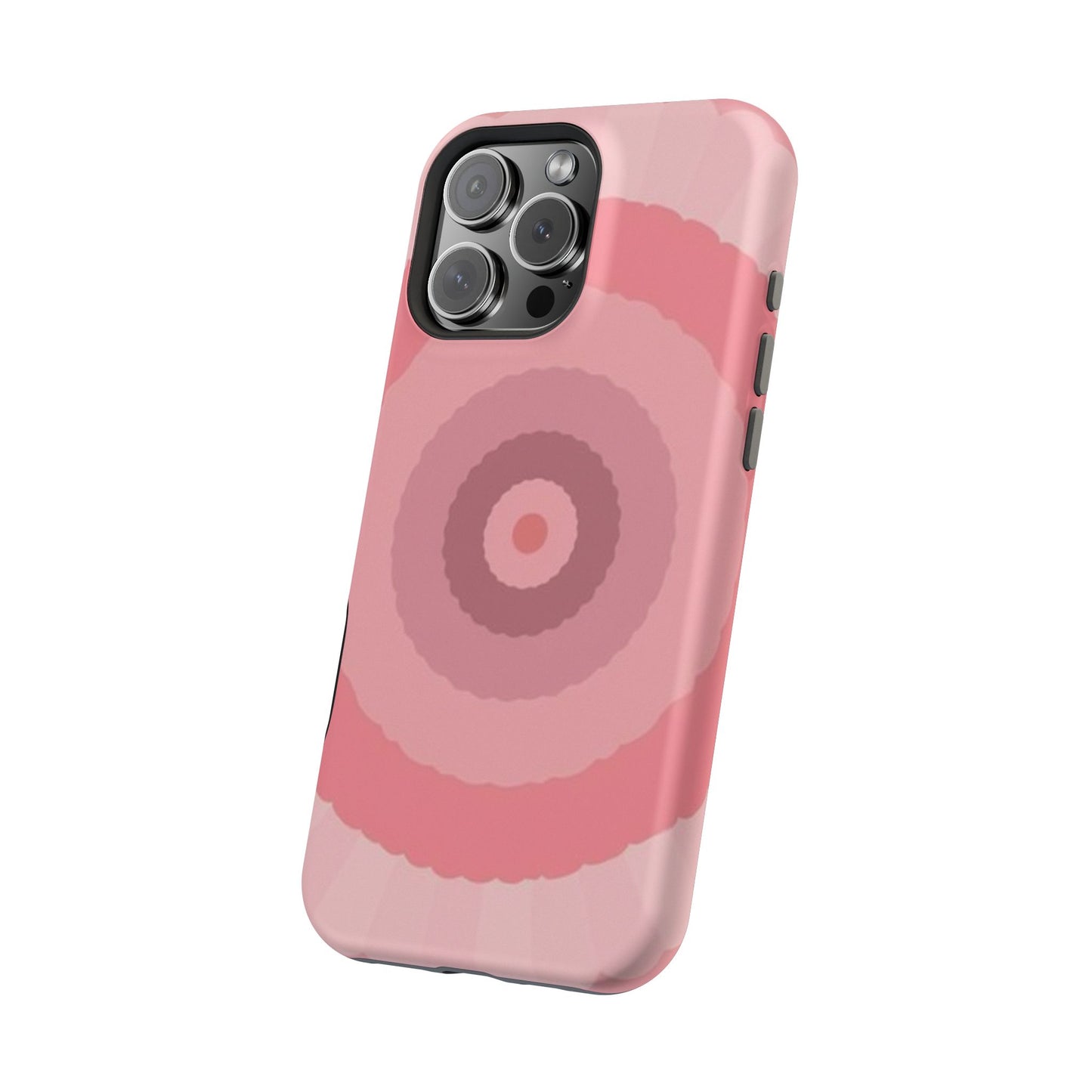 Retro Pink iPhone Case - 70s Aesthetic Wave Design - Cute Y2K Accessory