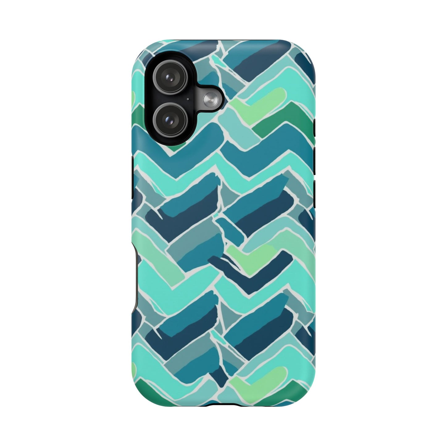Watercolor Chevron Phone Case β Aesthetic Soft Pastel Phone Cover for iPhone | Unique Artistic Design with Floral Accents