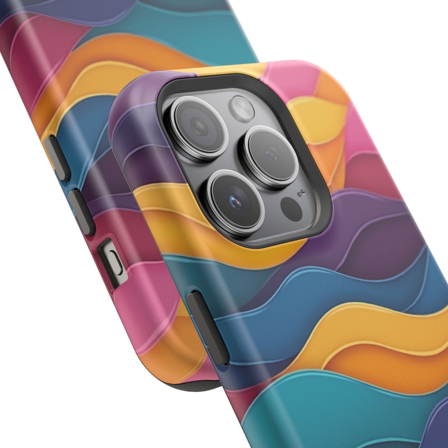 Colorful Wave Phone Case - Aesthetic iPhone Case, Bright Gift Idea, Trendy Summer Accessory