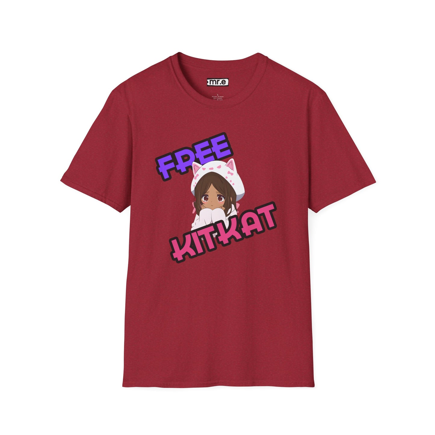 "Free KitKat" Anime Girl T-Shirt β Cute Kawaii Cat Hoodie Design