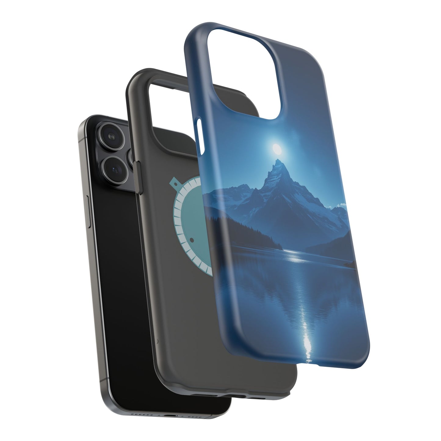Mountain Moon Phone Case - Serene Landscape iPhone Cover - Nature Lover Gift