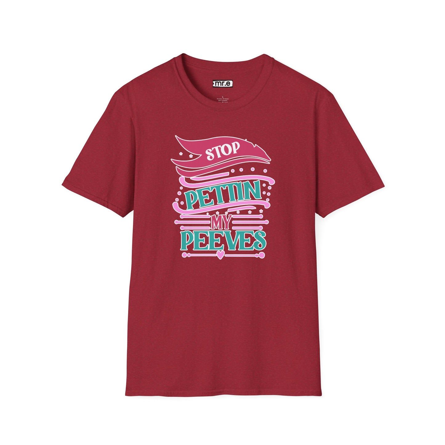 "Stop Pettin’ My Peeves" Funny Sassy T-Shirt – Ironic Petting-Proof Graphic Tee for the Overwhelmed & Underappreciated