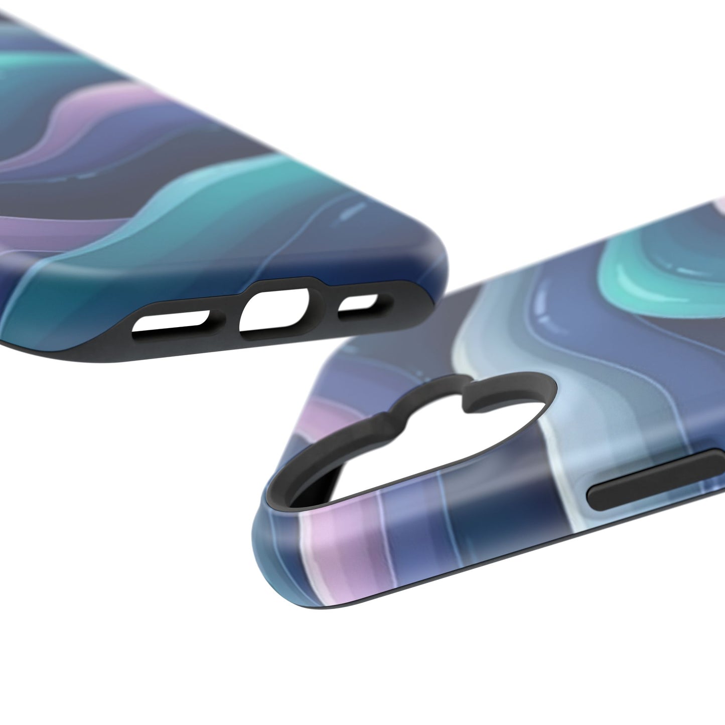 Blue Wave Phone Case - Aesthetic iPhone Case | Dark Moody Gradient Design | Gifts for Her | Unique Art Print