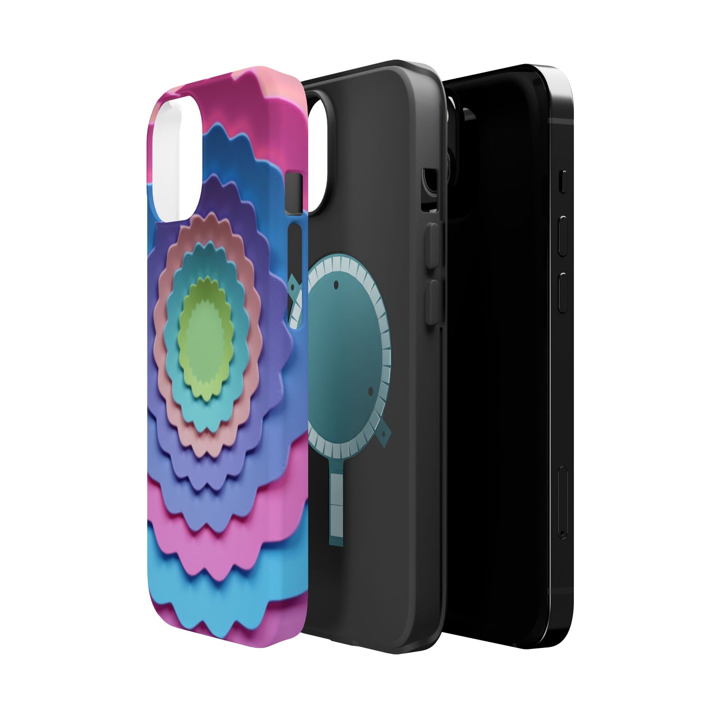 Layered Bloom iPhone Case - Pastel Flower Design, Cute Aesthetic Gift Idea
