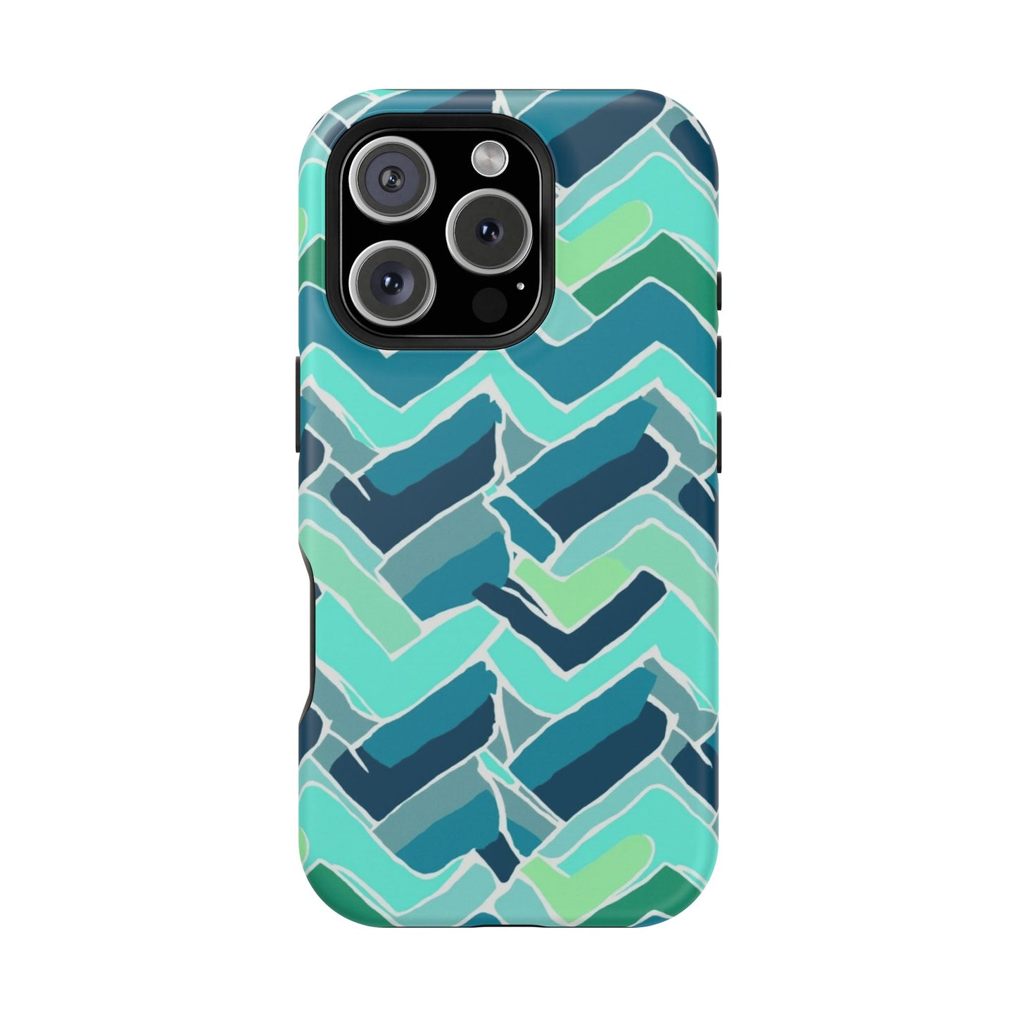 Watercolor Chevron Phone Case β Aesthetic Soft Pastel Phone Cover for iPhone | Unique Artistic Design with Floral Accents