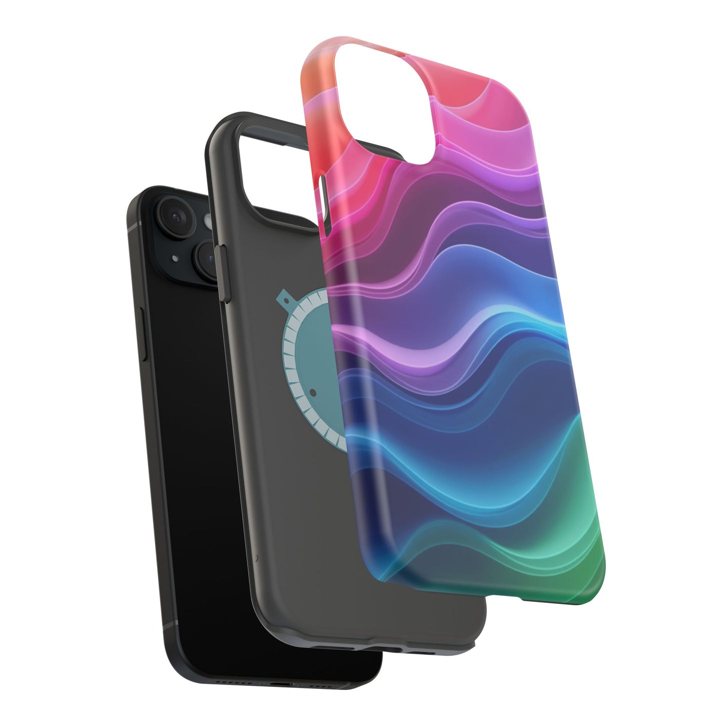 Pastel Wave Phone Case - Aesthetic iPhone Case | Lavender & Blue Gradient Design | Gifts for Her | Unique Art Print