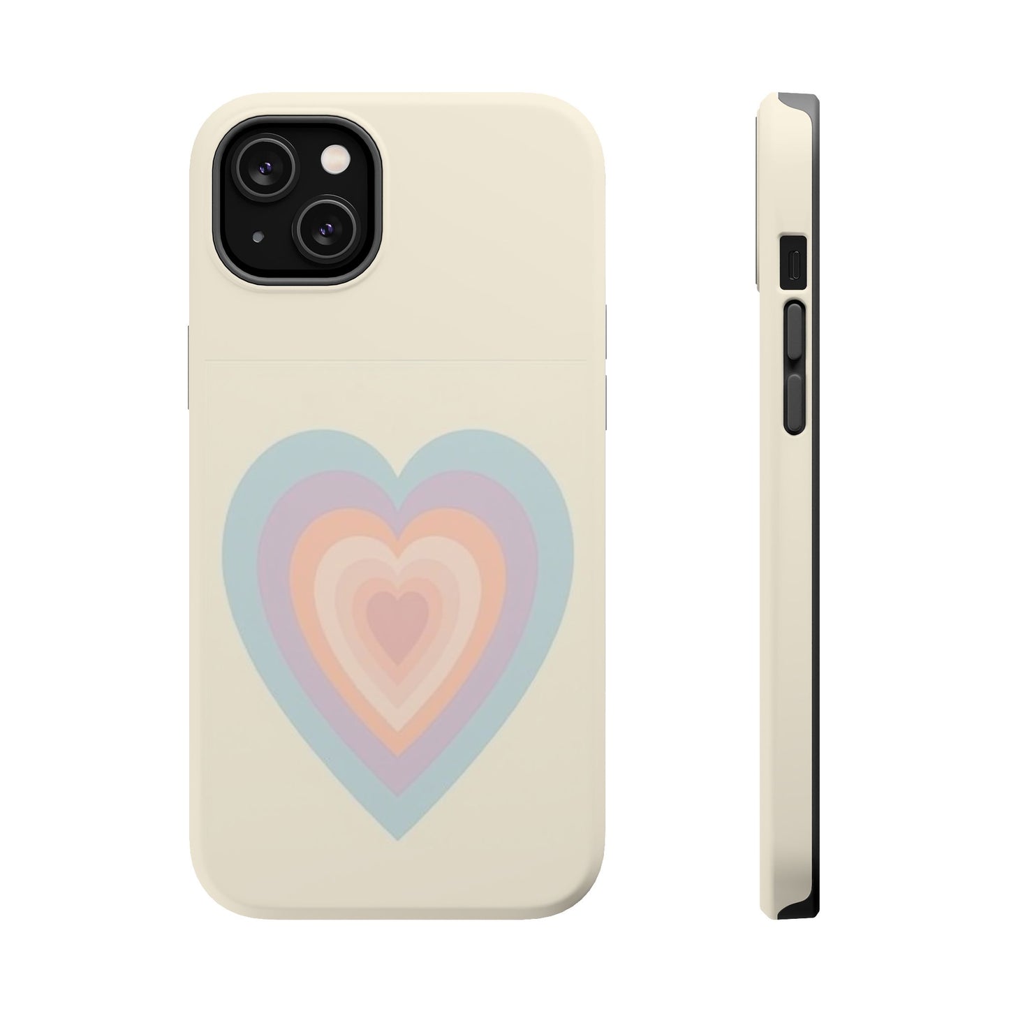 Pastel Heart iPhone Case - Retro Aesthetic Y2K Gift - Cute Phone Accessories