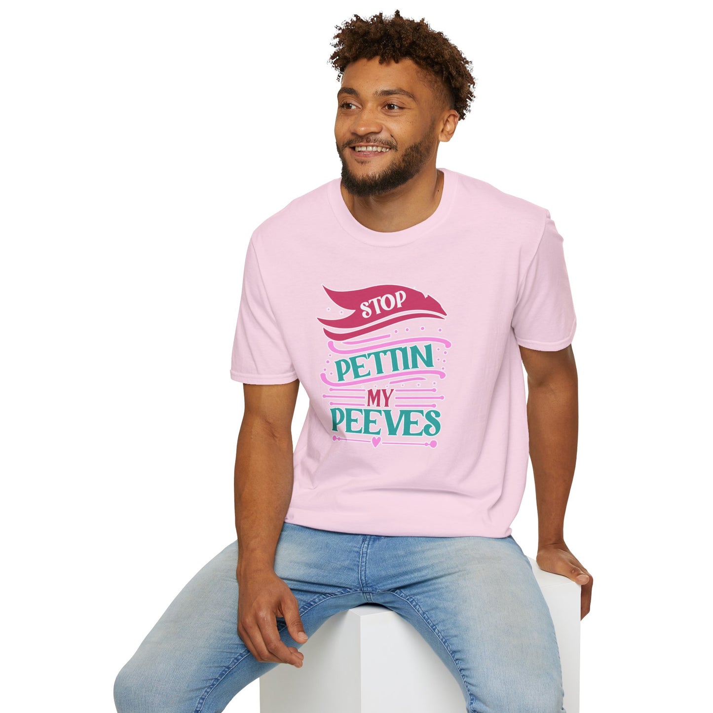"Stop Pettin’ My Peeves" Funny Sassy T-Shirt – Ironic Petting-Proof Graphic Tee for the Overwhelmed & Underappreciated