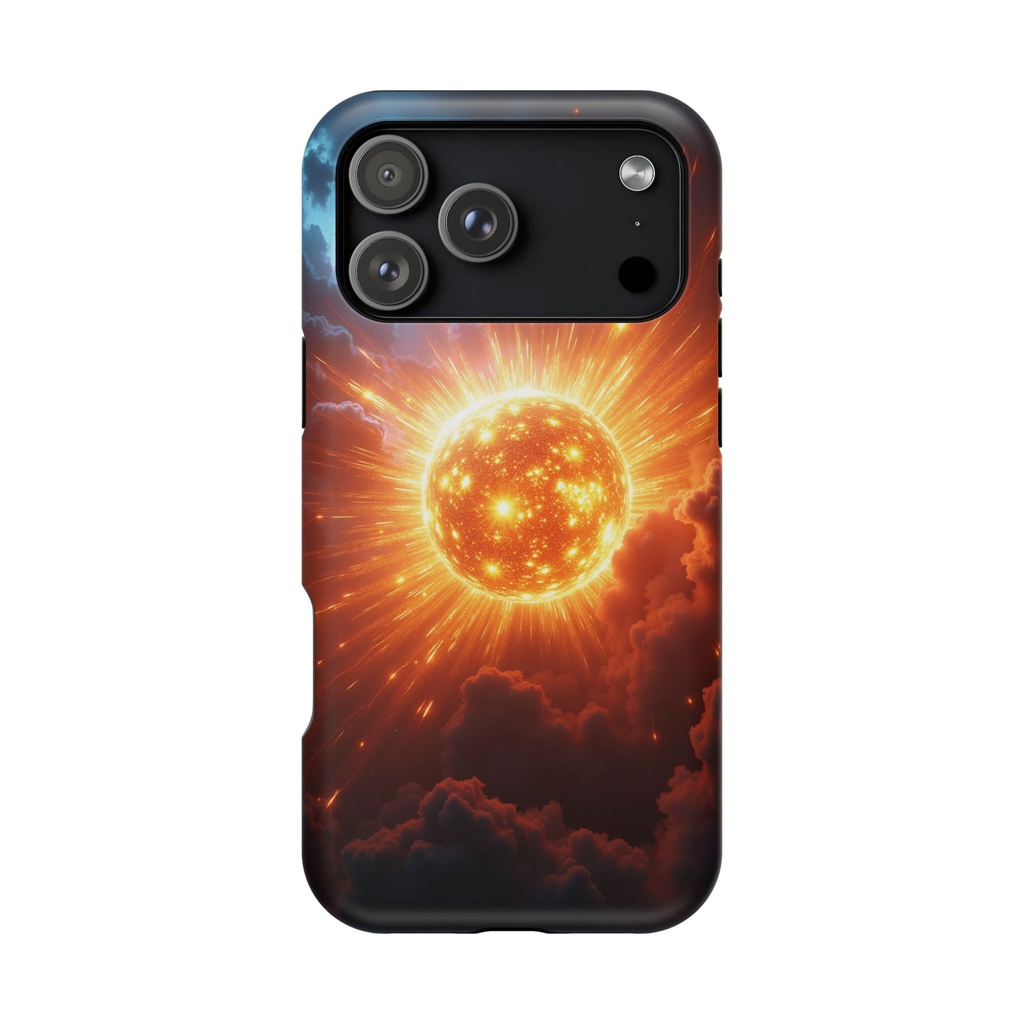 Sun Phone Case - Fiery Starburst iPhone Cover - Astronomy Gift for Him/Her