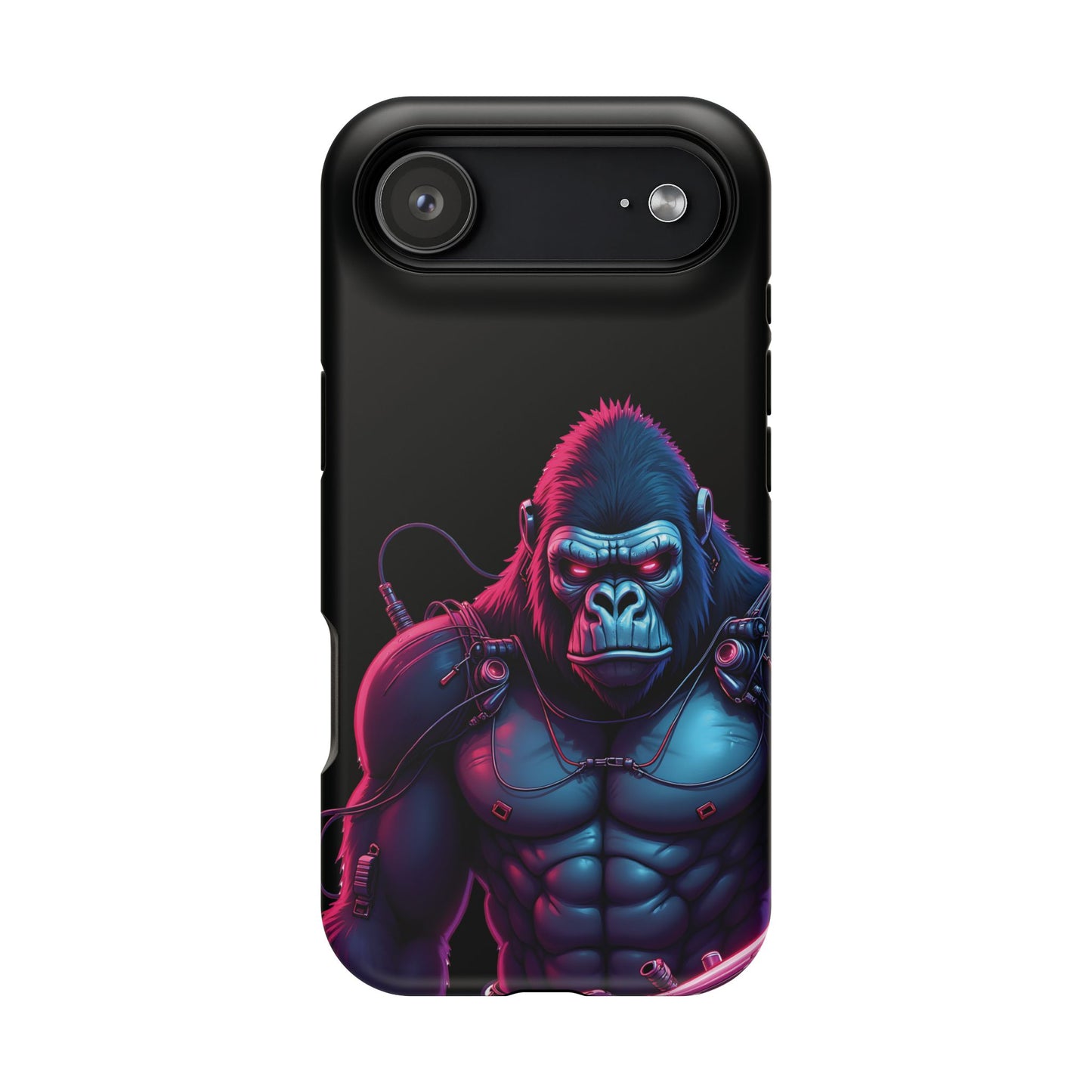 Cyber Primal Phone Case – Neon Power, Gorilla Strength