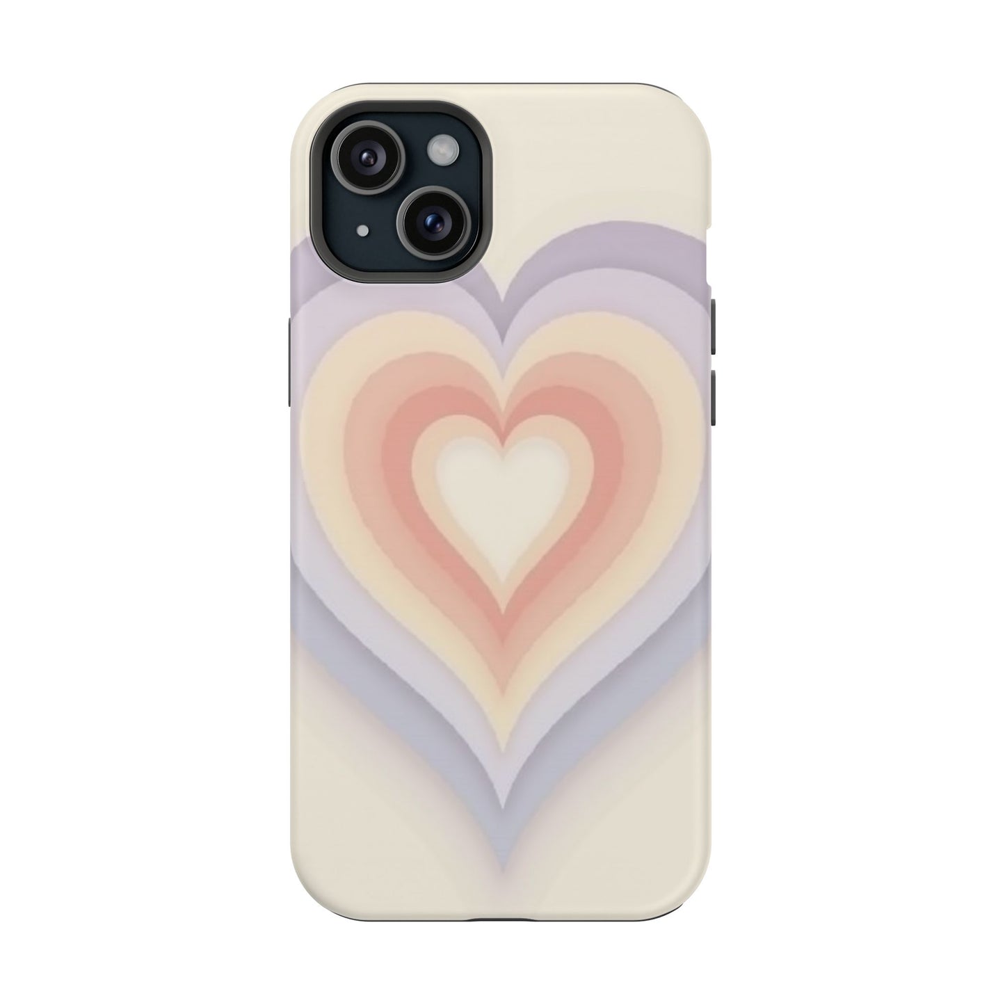 Radiant Heart iPhone Case - Pastel Layered Design - Cute Y2K Aesthetic Gift
