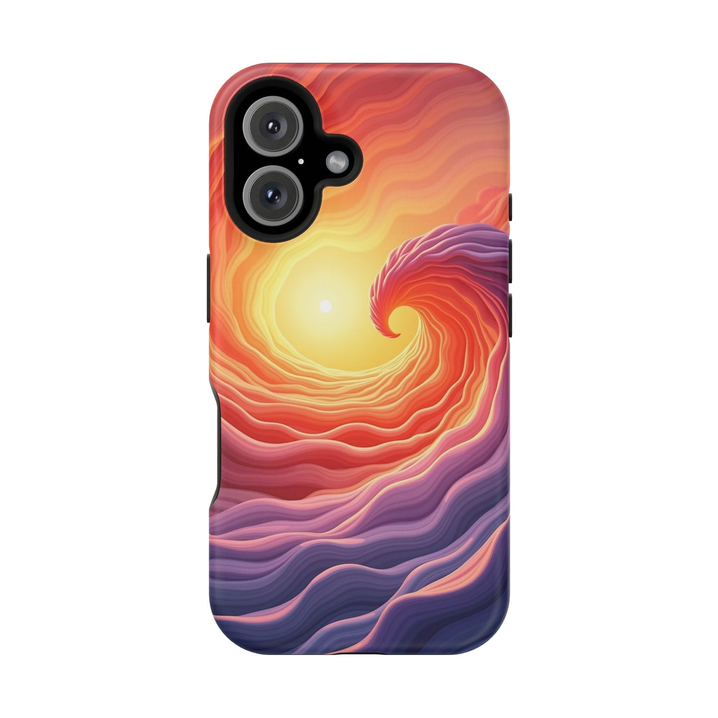 Sunburst Wave iPhone Case - Ocean Sunset Design, Aesthetic Beach Gift Idea