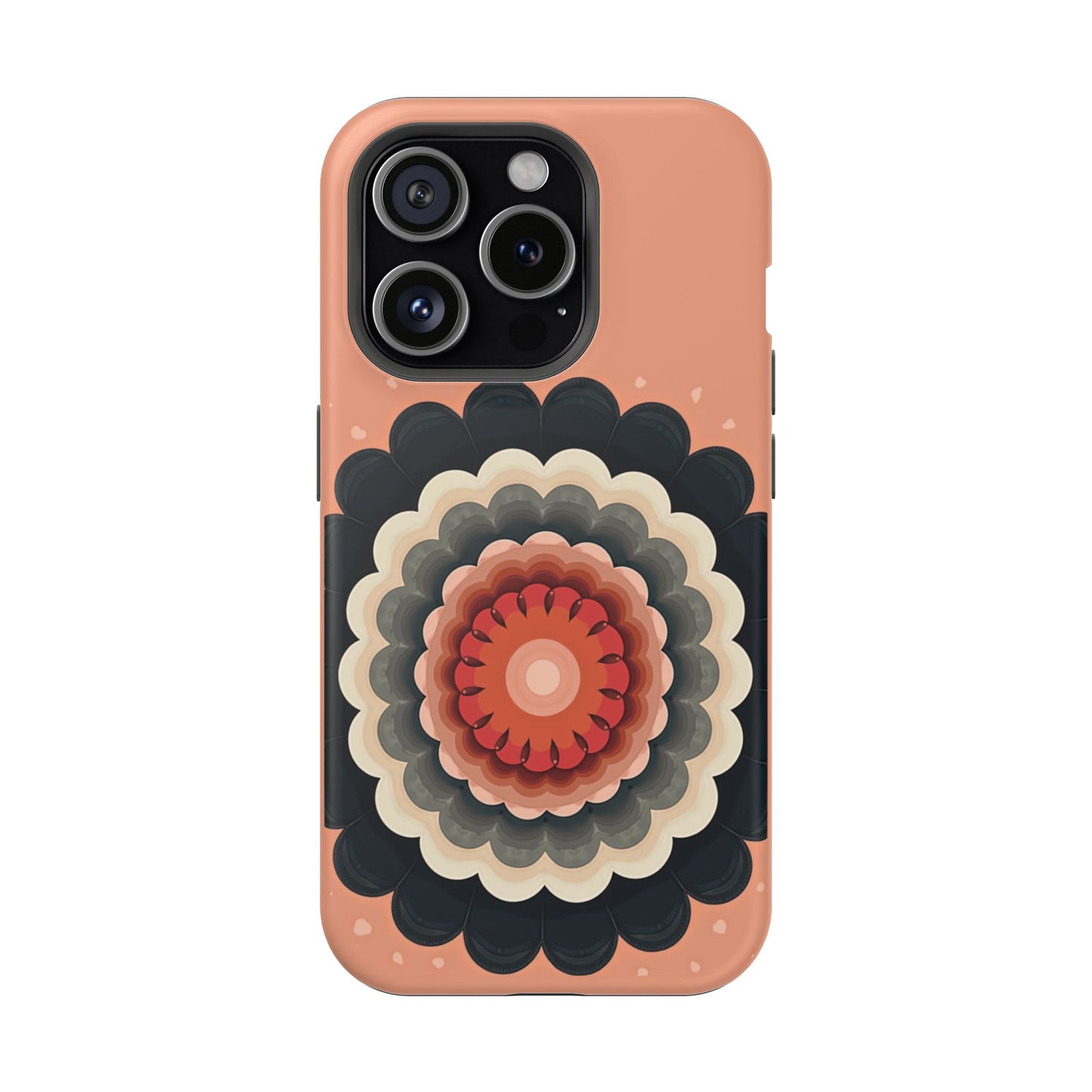 Earth Tone Mandala iPhone Case - Bohemian Floral Design, Aesthetic Gift Idea