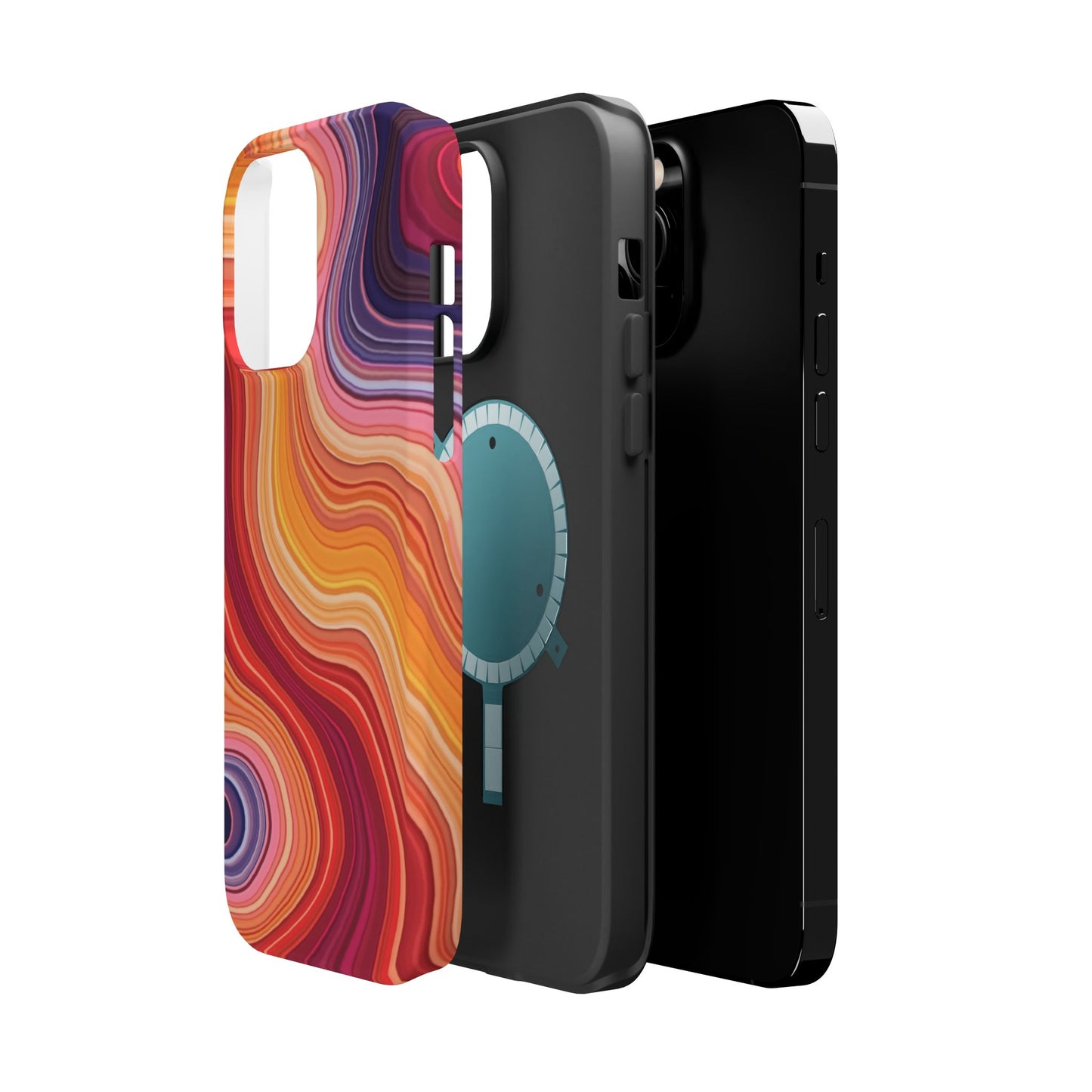 Lava Flow iPhone Case - Abstract Swirl Design, Trendy Aesthetic Gift Idea