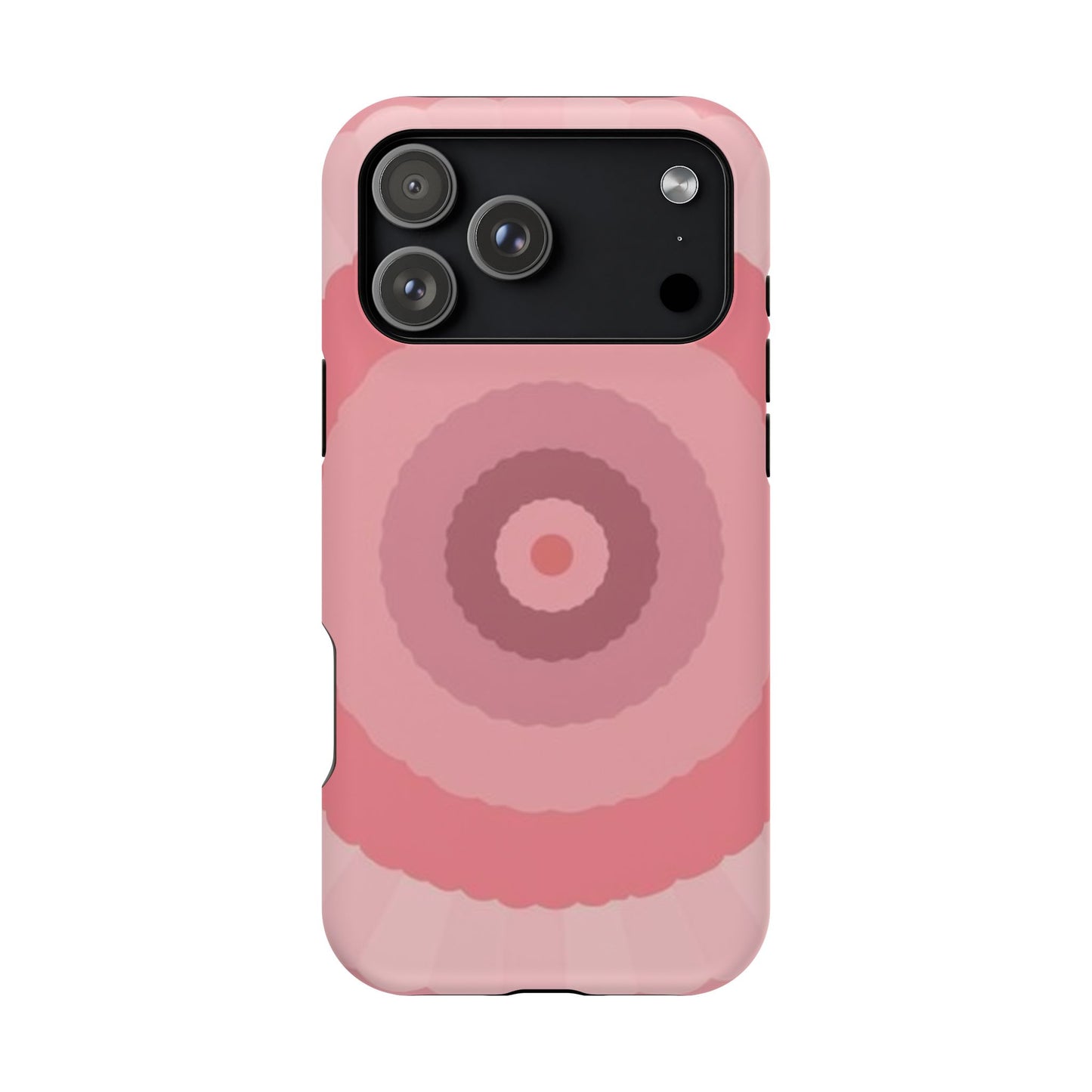 Retro Pink iPhone Case - 70s Aesthetic Wave Design - Cute Y2K Accessory