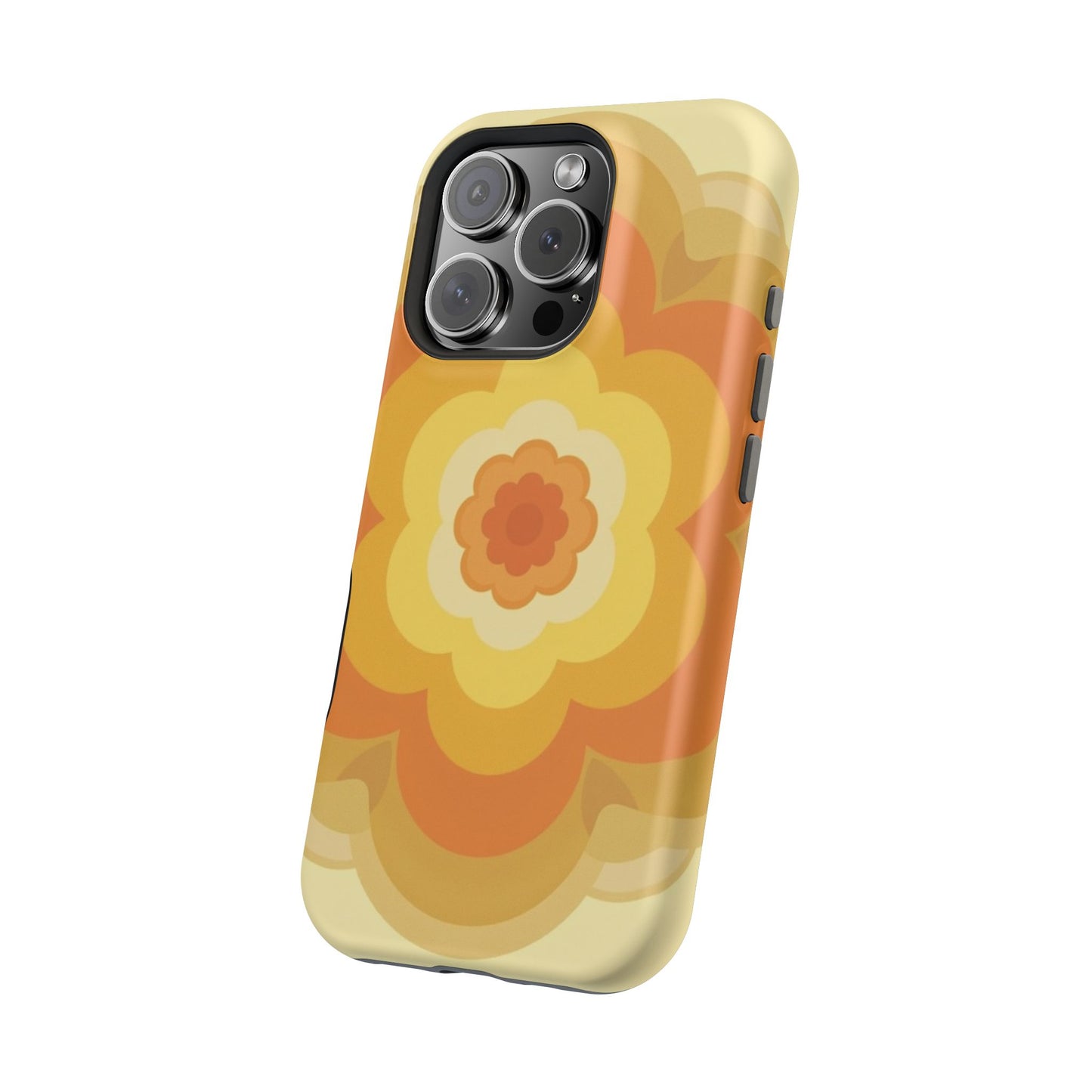 Vintage Floral iPhone Case - 70s Retro Flower Design, Groovy Aesthetic Gift Idea