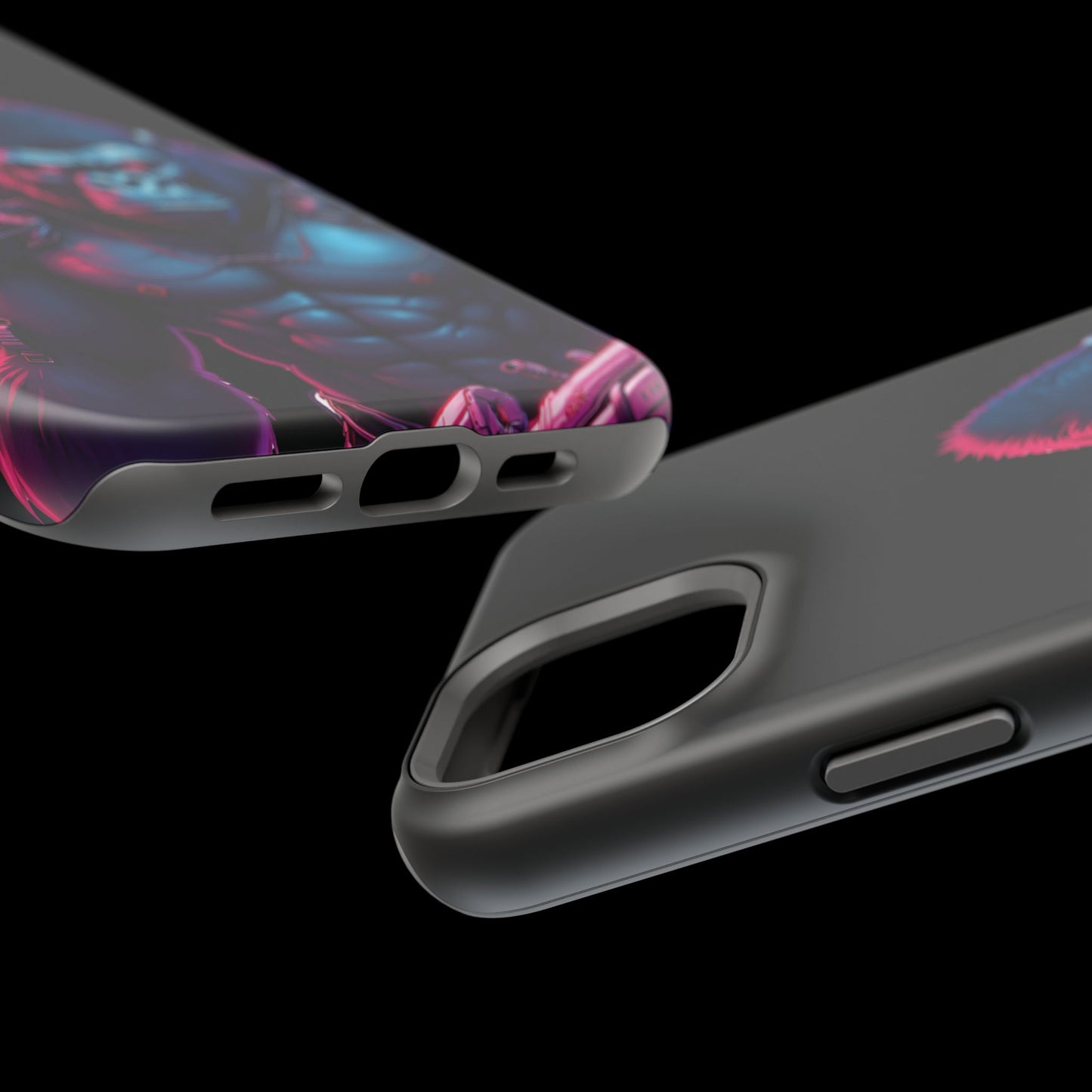 Cyber Primal Phone Case – Neon Power, Gorilla Strength