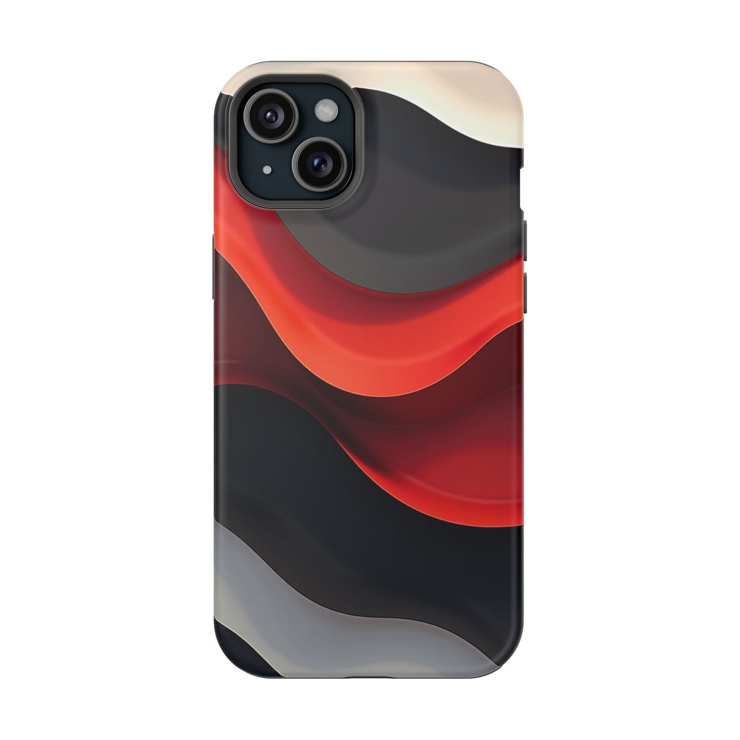 Red Wave Phone Case - Abstract Aesthetic iPhone Case | Modern Art Design | Gifts for Her | Dramatic Crimson Style