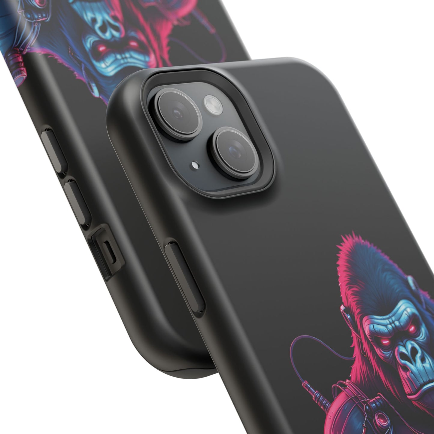 Cyber Primal Phone Case – Neon Power, Gorilla Strength