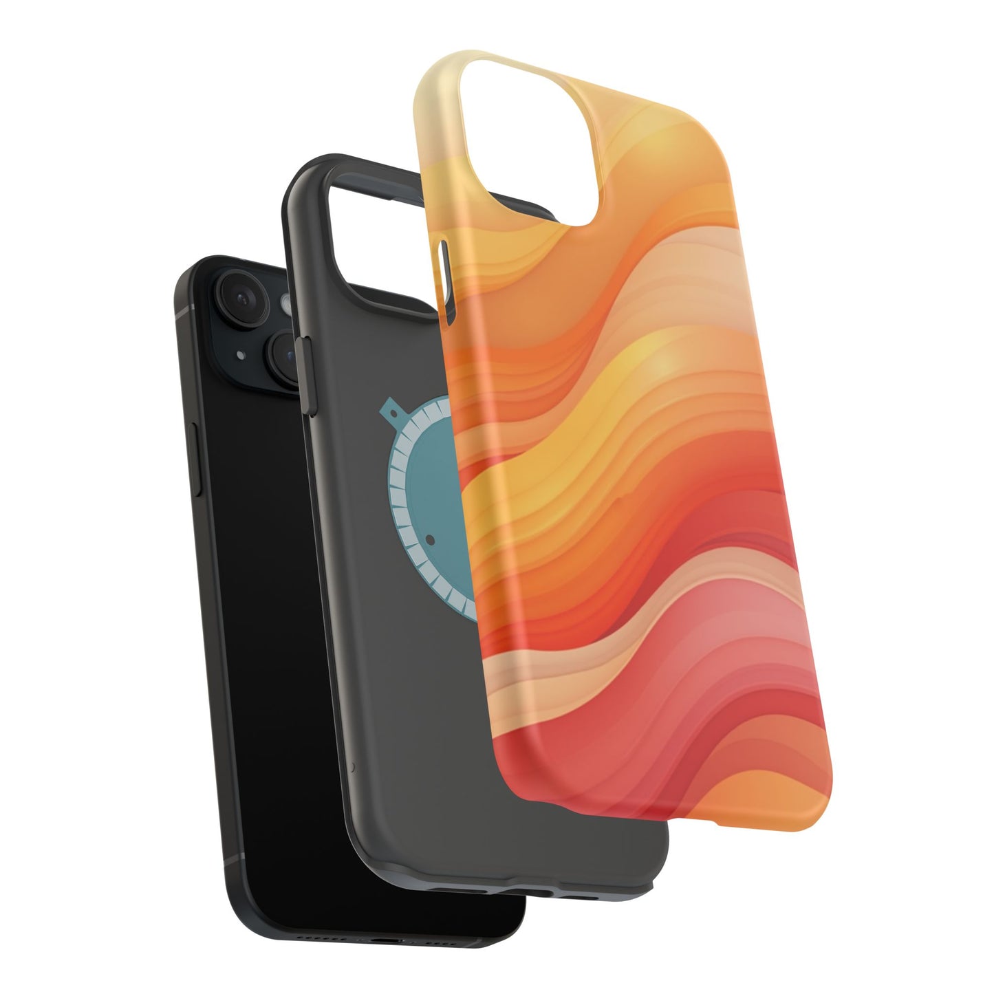 Sunset Phone Case - Aesthetic iPhone Case | Warm Gradient Wave Design | Gifts for Her | Beachy Summer Vibes