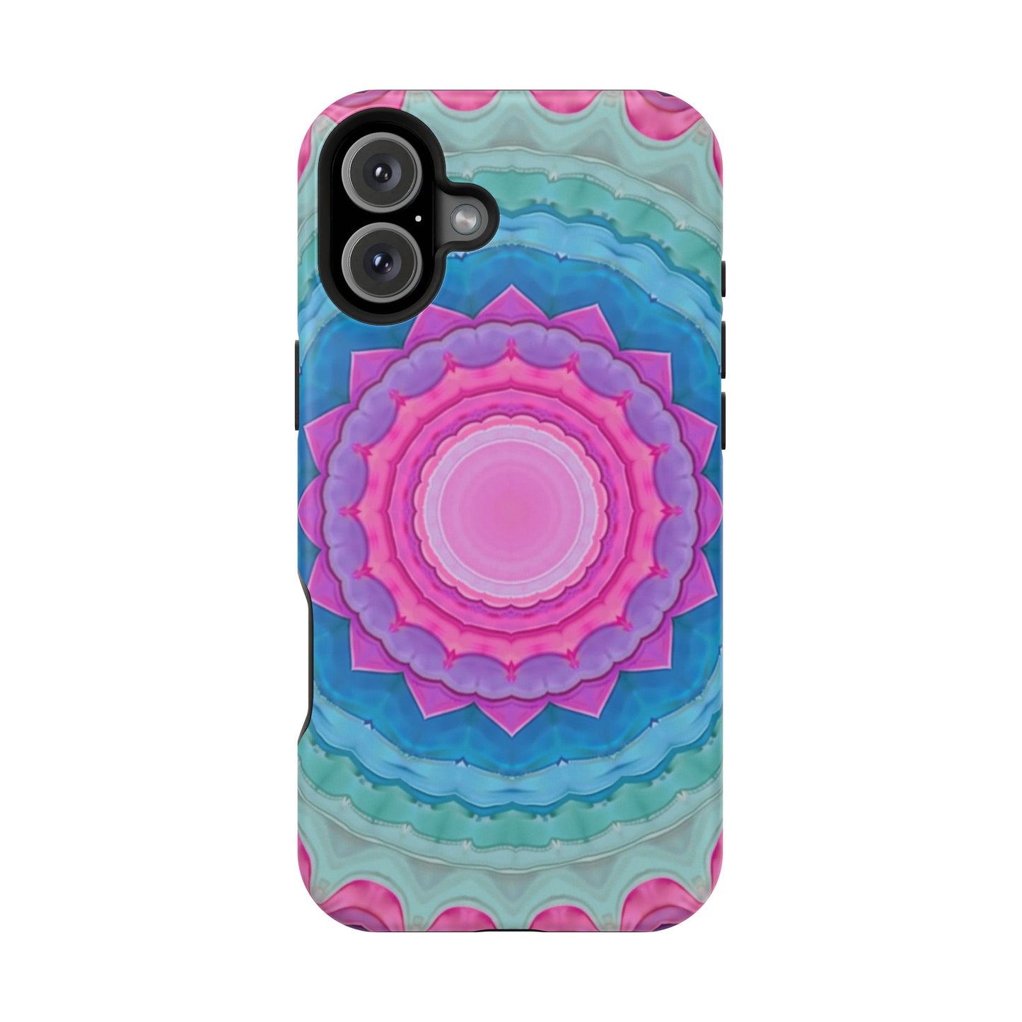 Rippled Radiance iPhone Case - Abstract Pink Floral Design, Aesthetic Gift Idea