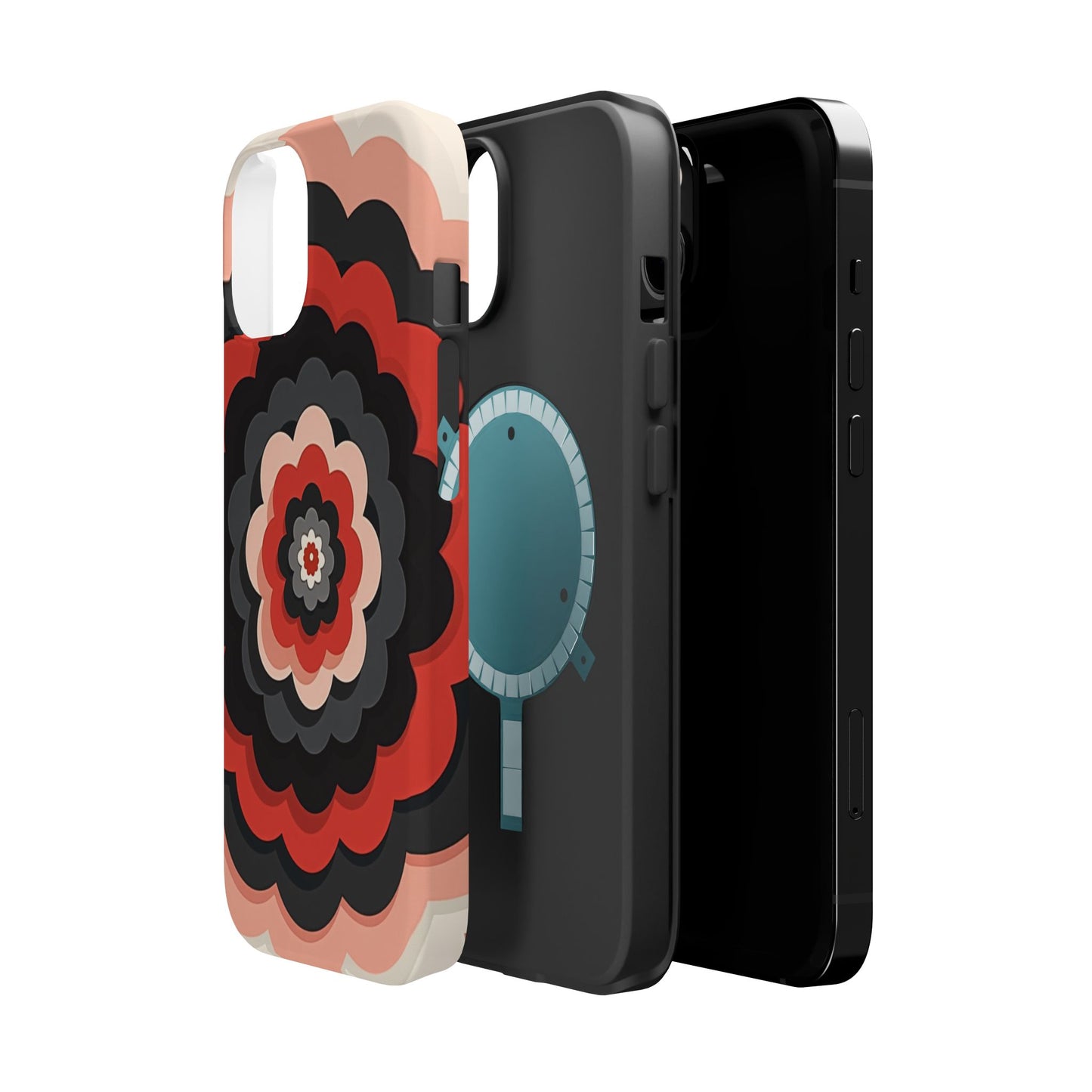 Floral Phone Case - Retro Flower iPhone Case, Aesthetic Gift Idea, Cute Pink Design