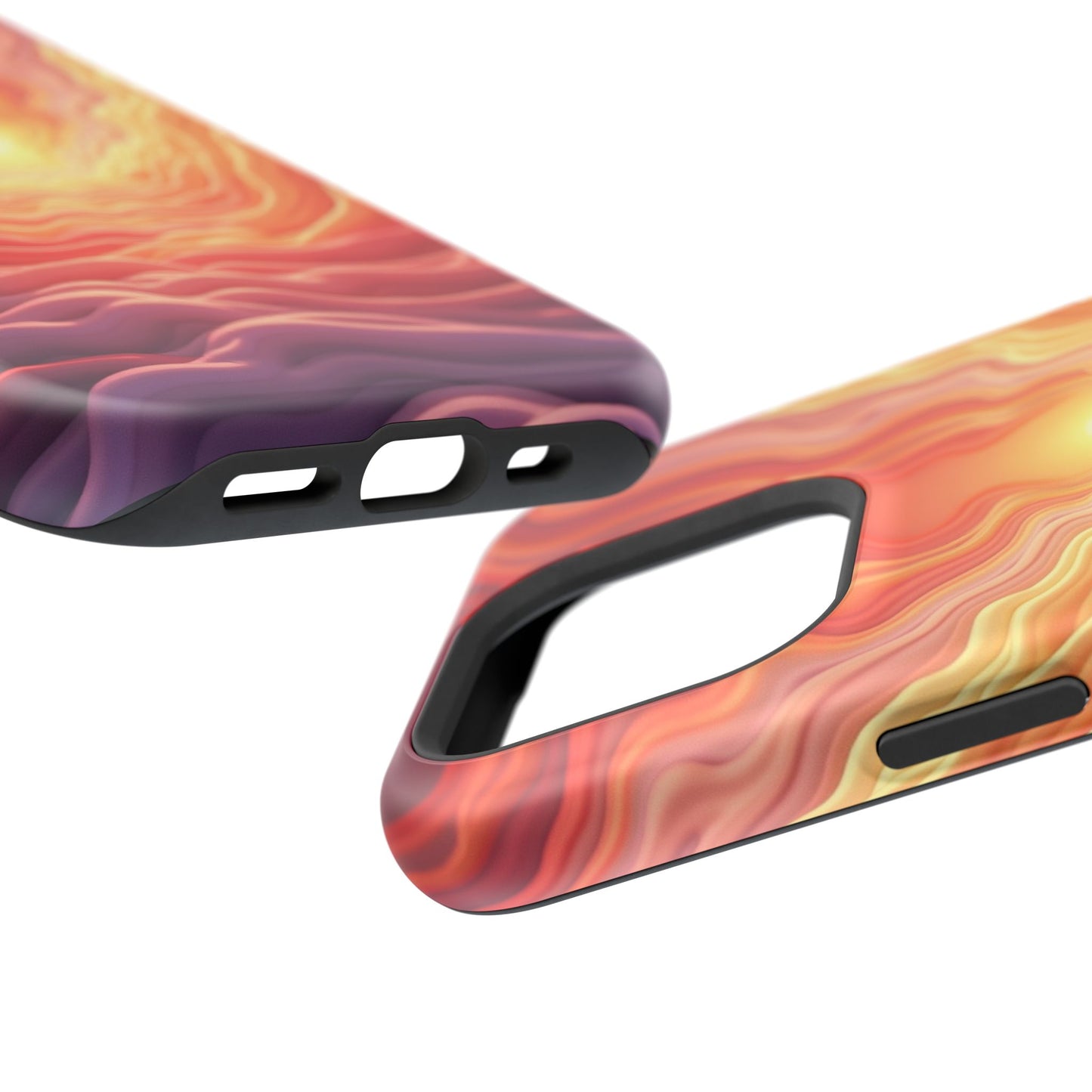 Golden Glow iPhone Case - Sunset Landscape Design, Aesthetic Gift Idea