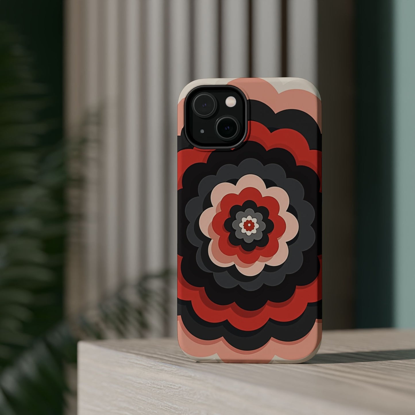 Floral Phone Case - Retro Flower iPhone Case, Aesthetic Gift Idea, Cute Pink Design