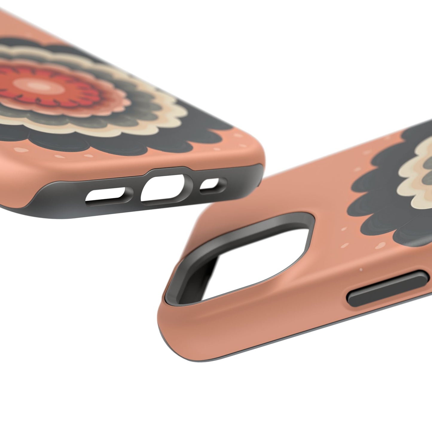 Earth Tone Mandala iPhone Case - Bohemian Floral Design, Aesthetic Gift Idea