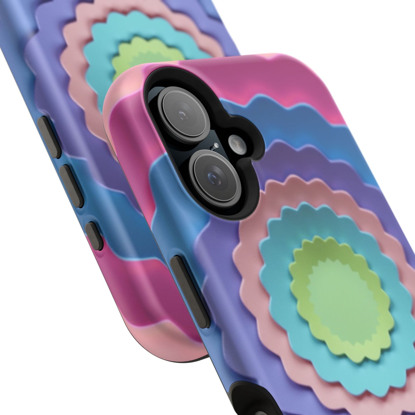 Layered Bloom iPhone Case - Pastel Flower Design, Cute Aesthetic Gift Idea