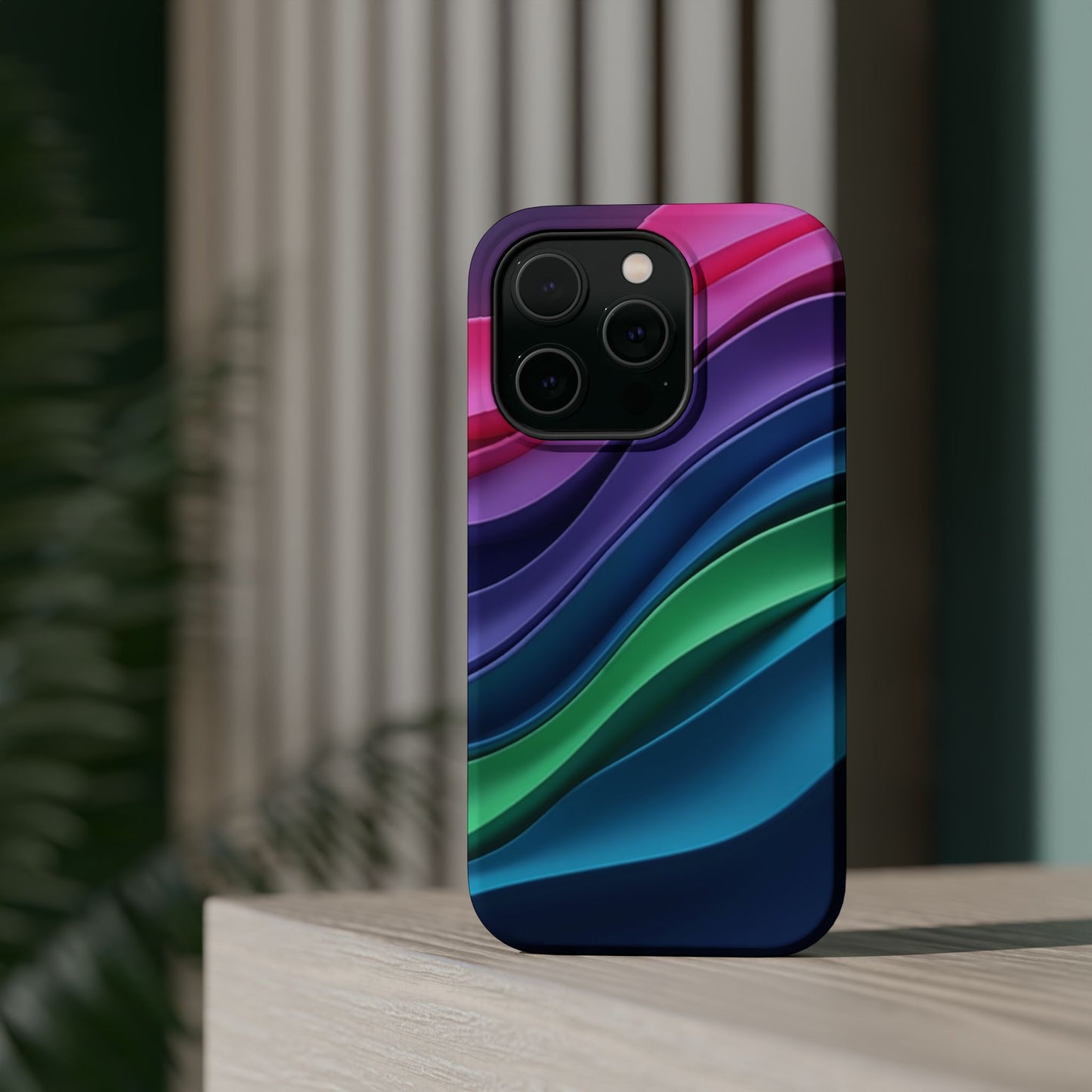 Rainbow Wave Phone Case - Colorful Abstract Design | Aesthetic iPhone Case | Trendy Gifts for Her | Vivid Gradient Art
