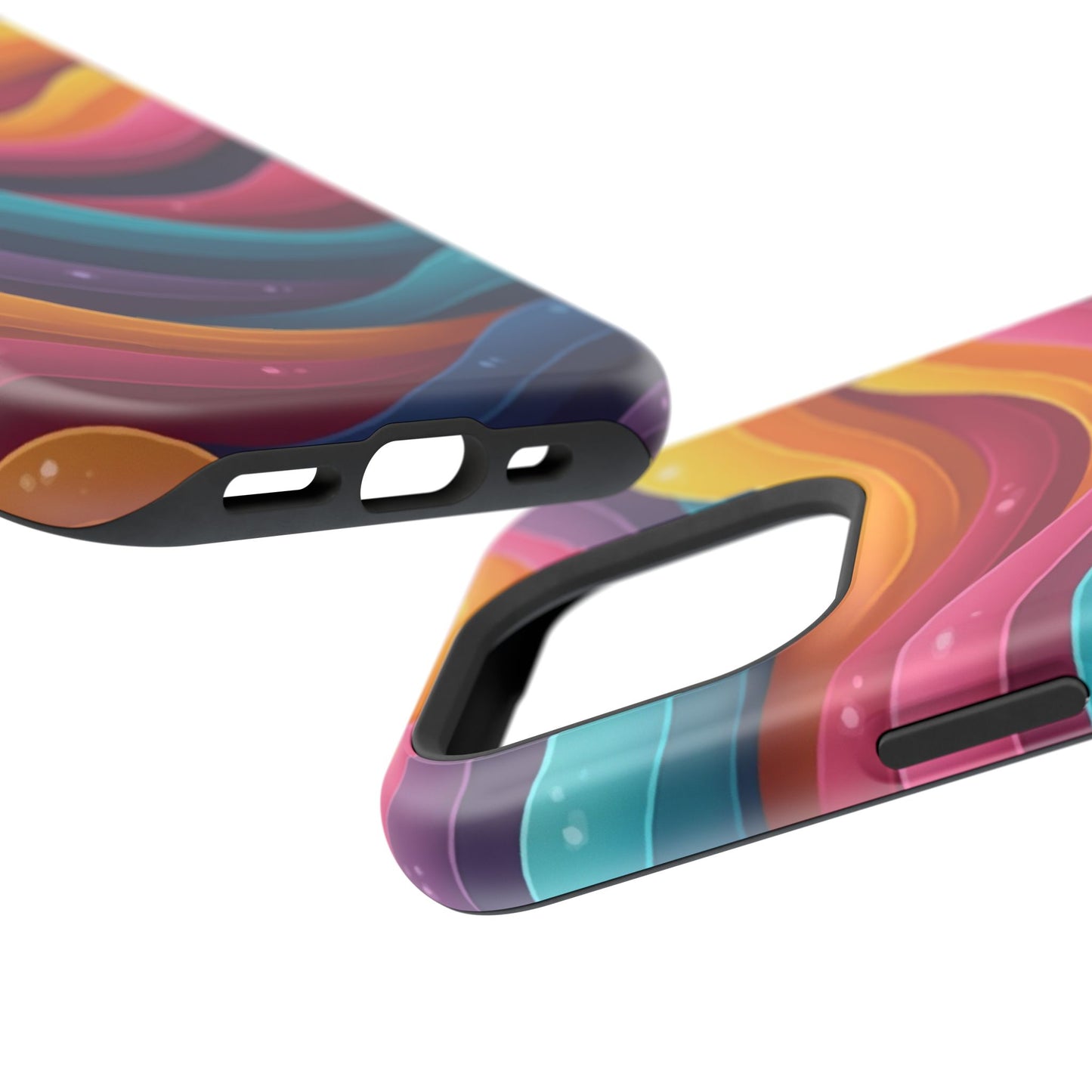 Colorful Wave Phone Case - Aesthetic iPhone Case, Bright Gift Idea, Trendy Summer Accessory