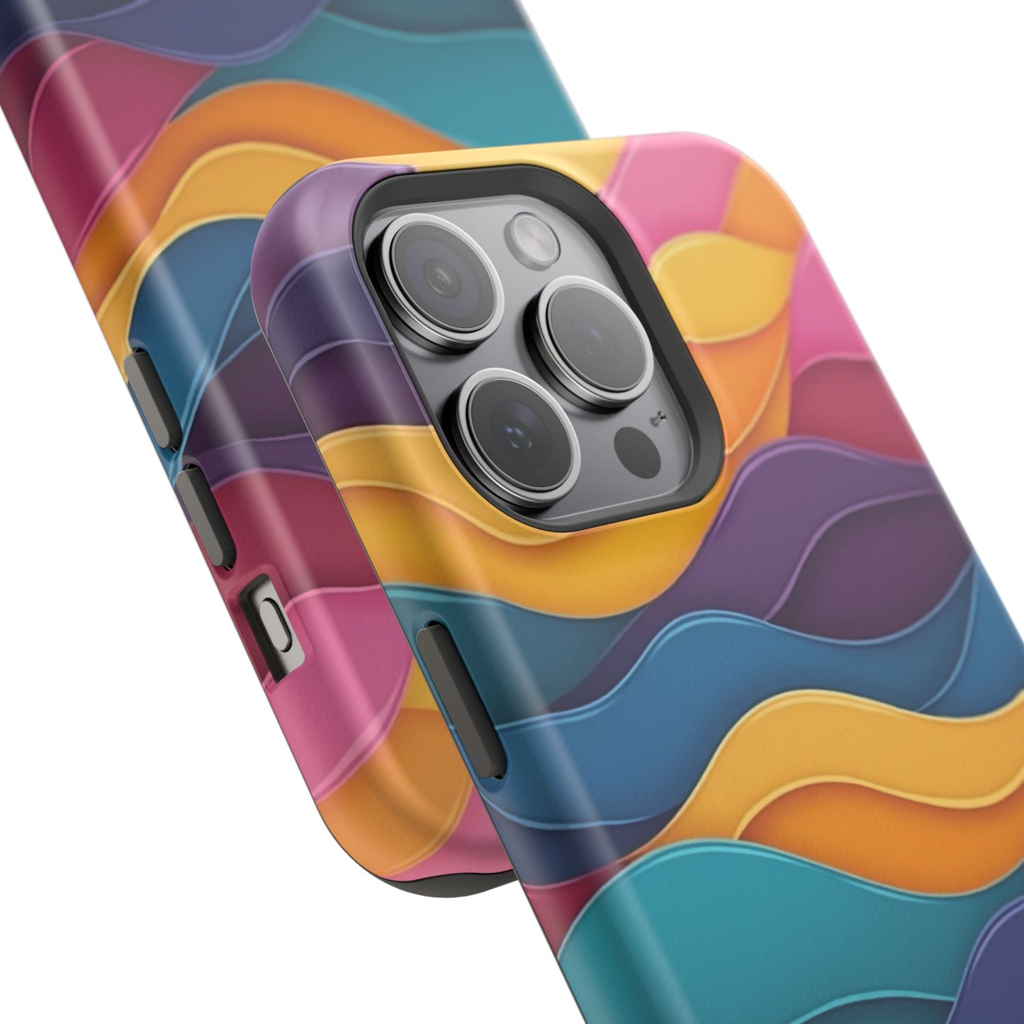 Colorful Wave Phone Case - Aesthetic iPhone Case, Bright Gift Idea, Trendy Summer Accessory