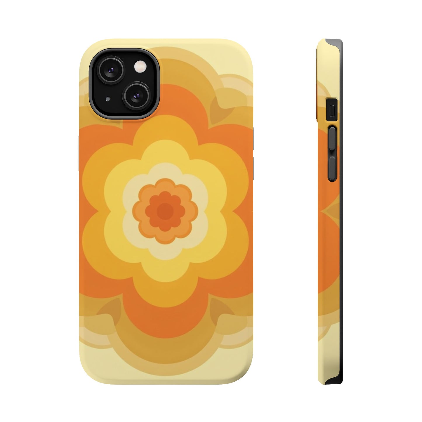 Vintage Floral iPhone Case - 70s Retro Flower Design, Groovy Aesthetic Gift Idea
